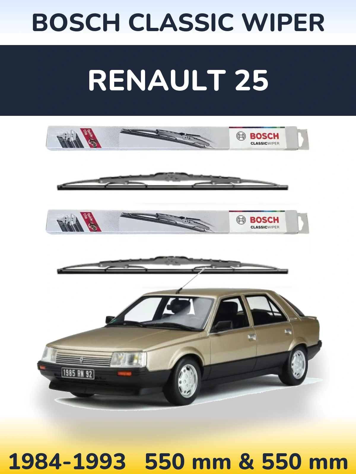 Ștergătoare BOSCH Classic Wiper pentru Renault 25