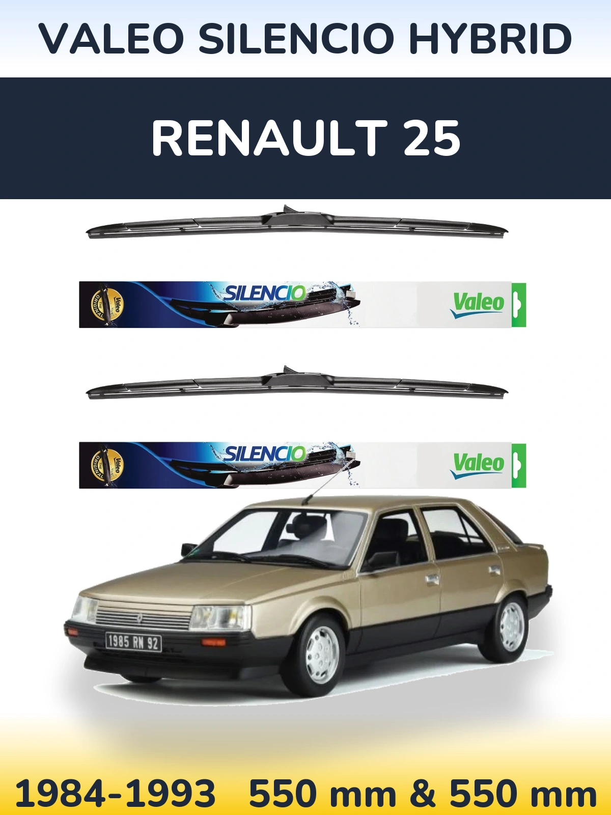 Ștergătoare Valeo Silencio Hybrid pentru Renault 25