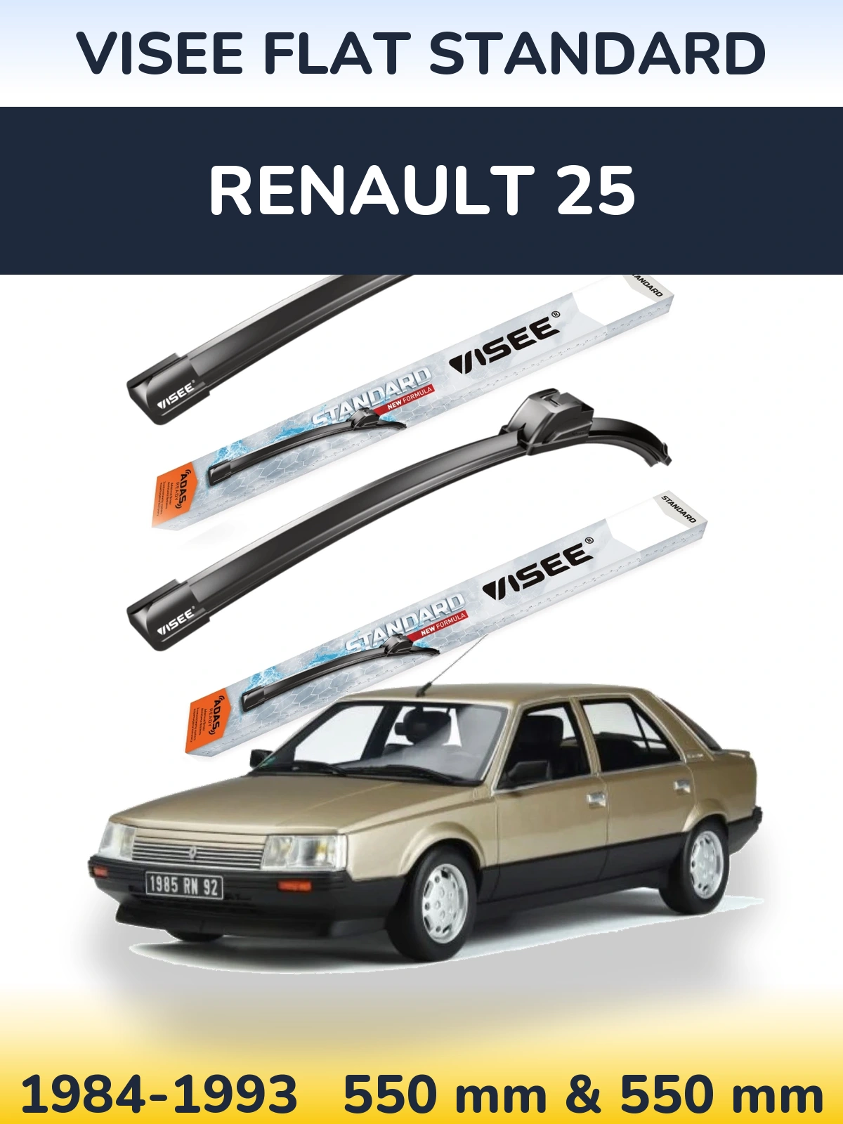 Ștergătoare VISEE FLAT STANDARD pentru Renault 25