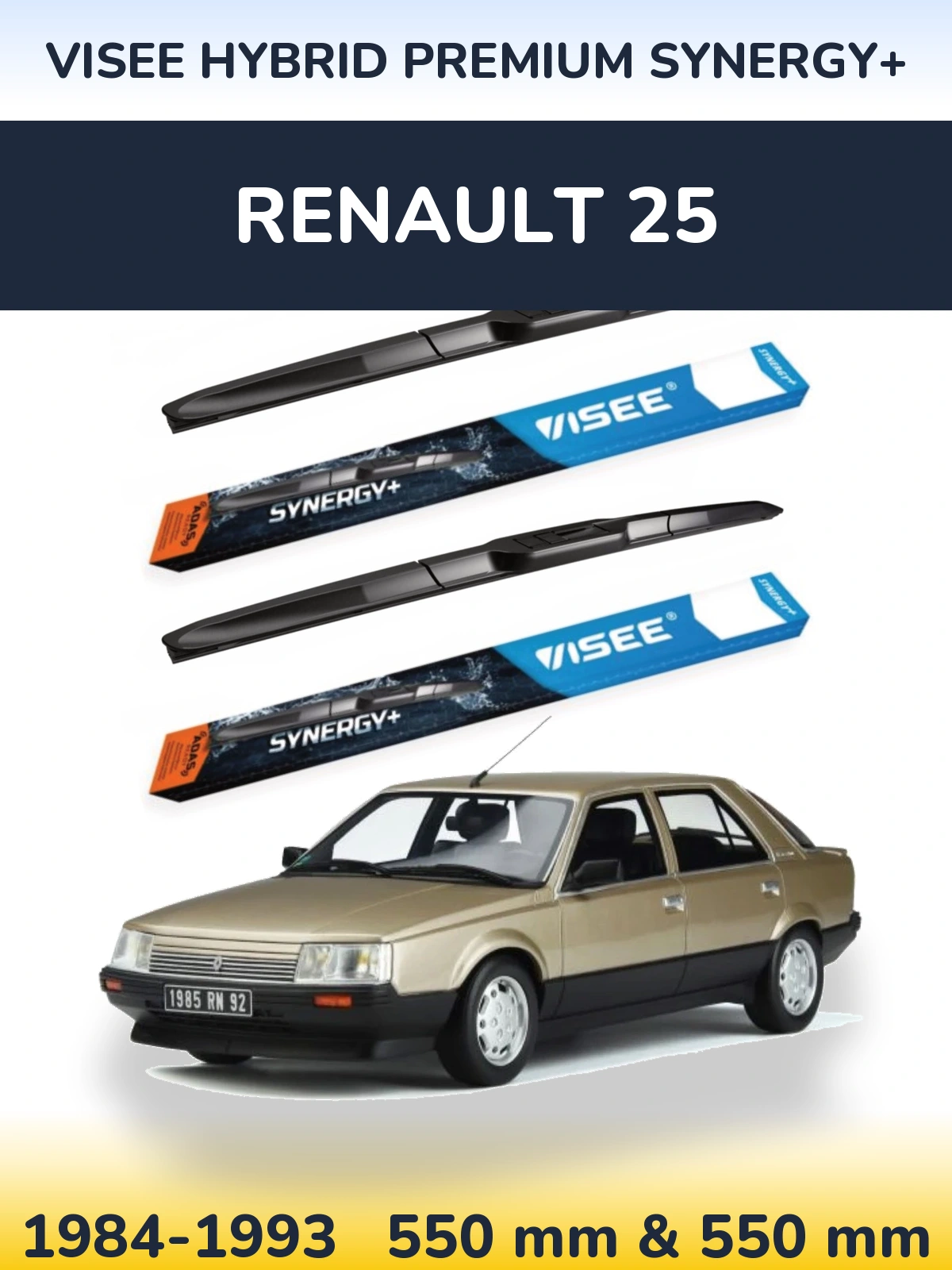 Ștergătoare VISEE HYBRID PREMIUM SYNERGY+ pentru Renault 25
