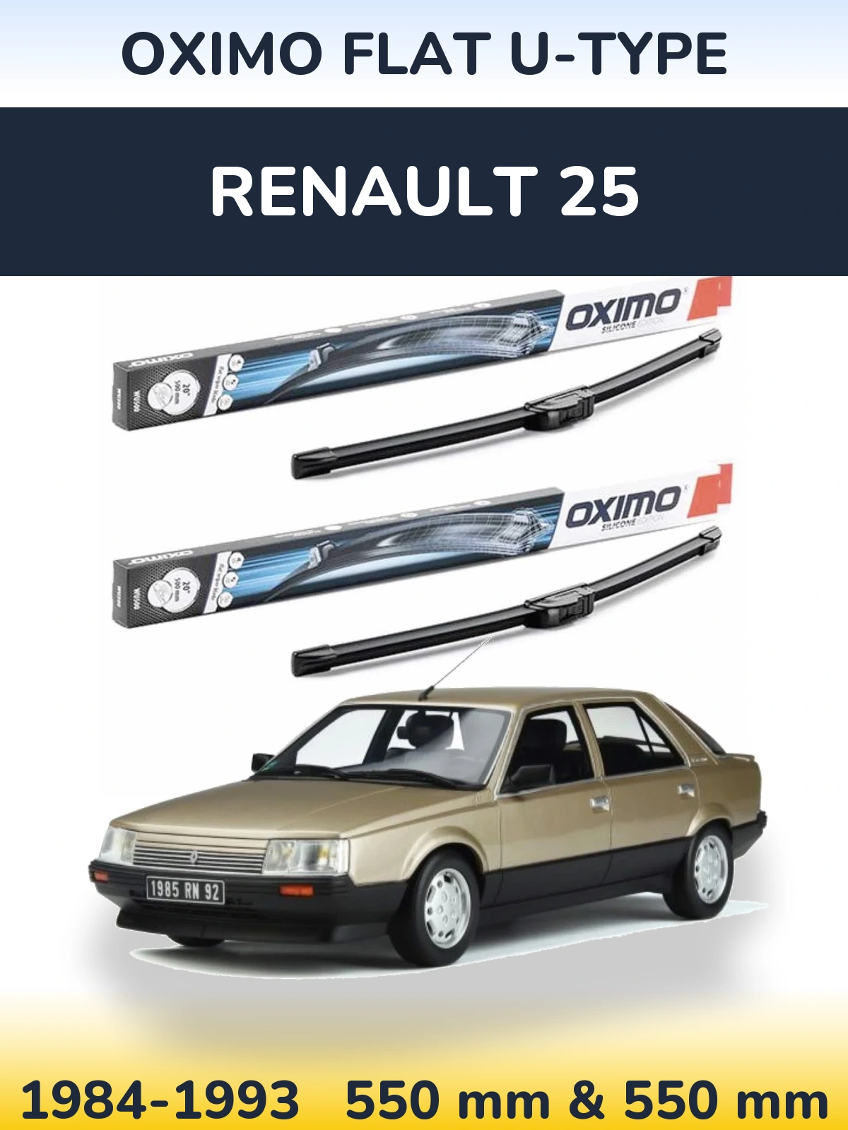 Ștergătoare Oximo Flat U-type pentru Renault 25
