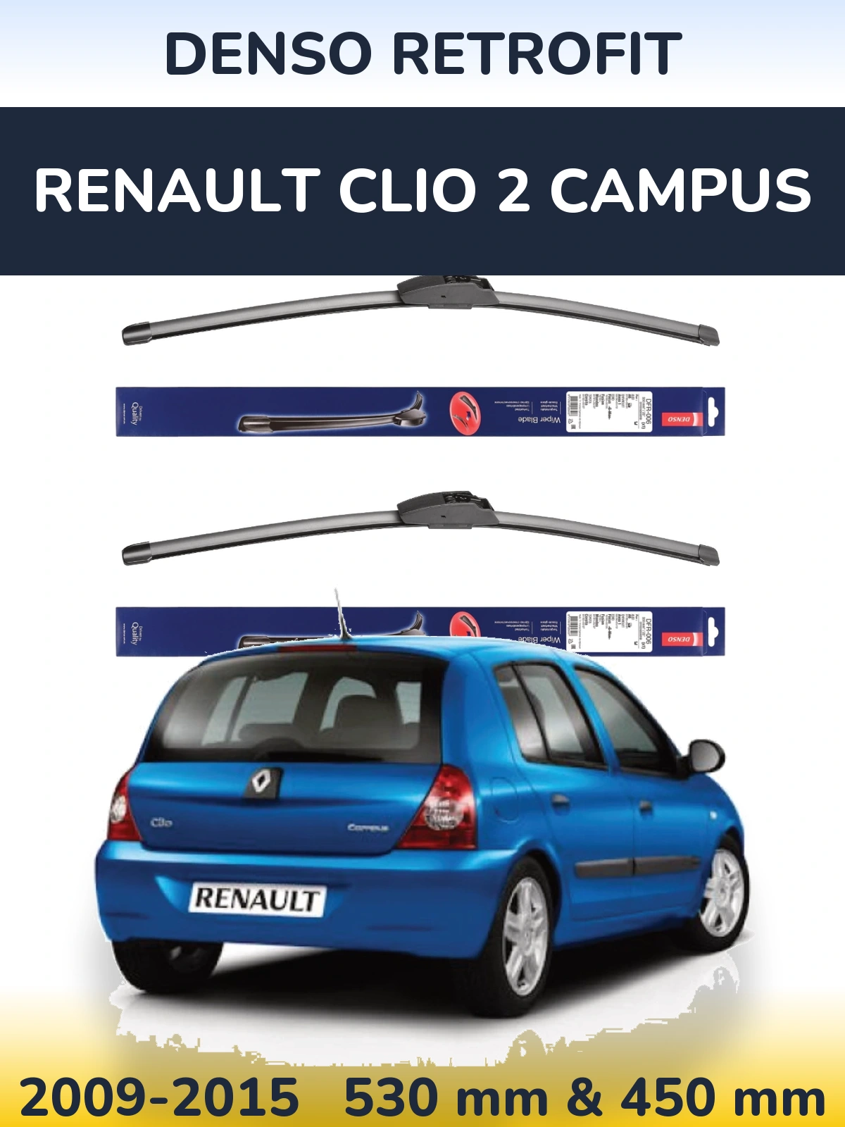 Ștergătoare Denso Retrofit pentru Renault Clio 2 Campus