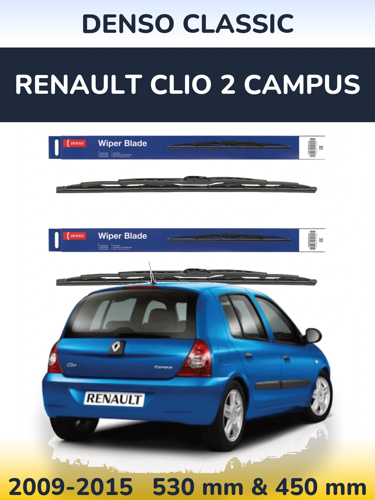Ștergătoare Denso Classic pentru Renault Clio 2 Campus