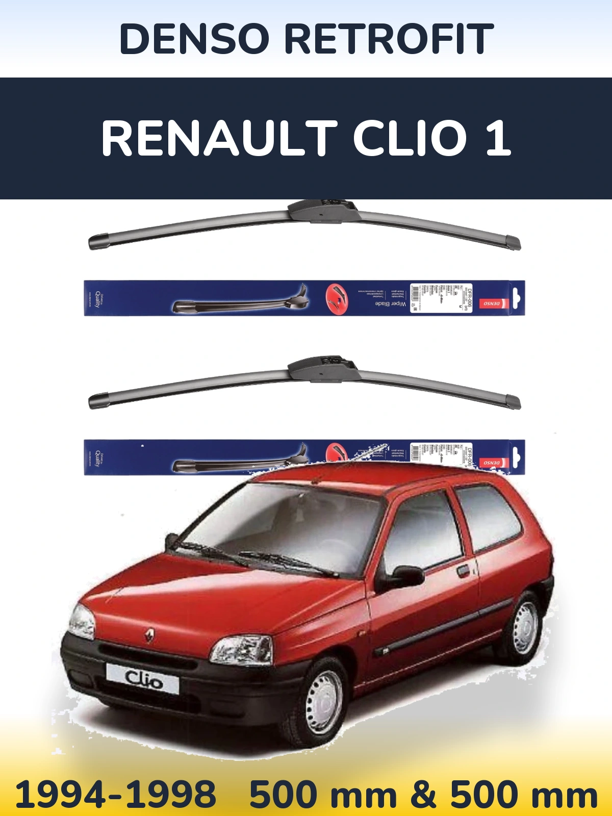 Ștergătoare Denso Retrofit pentru Renault Clio 1
