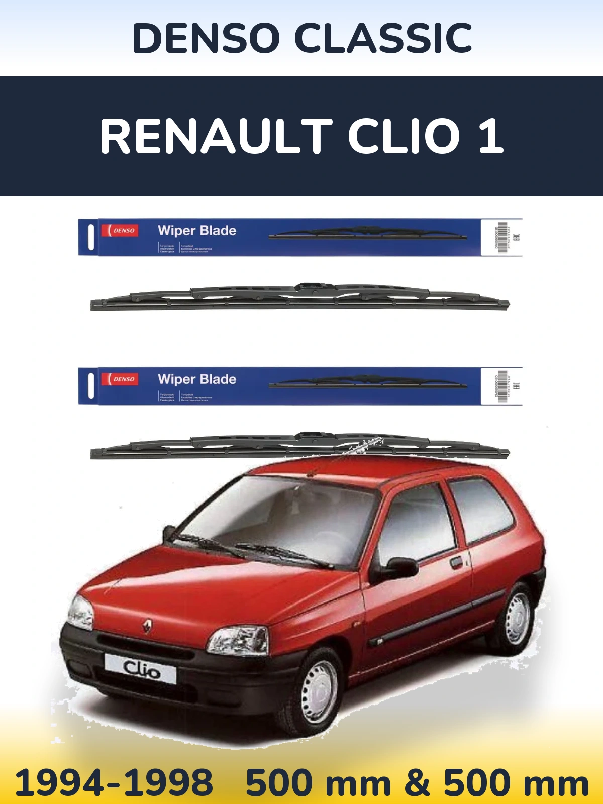 Ștergătoare Denso Classic pentru Renault Clio 1