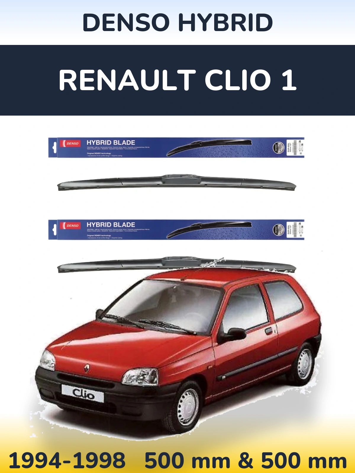 Ștergătoare Denso Hybrid pentru Renault Clio 1