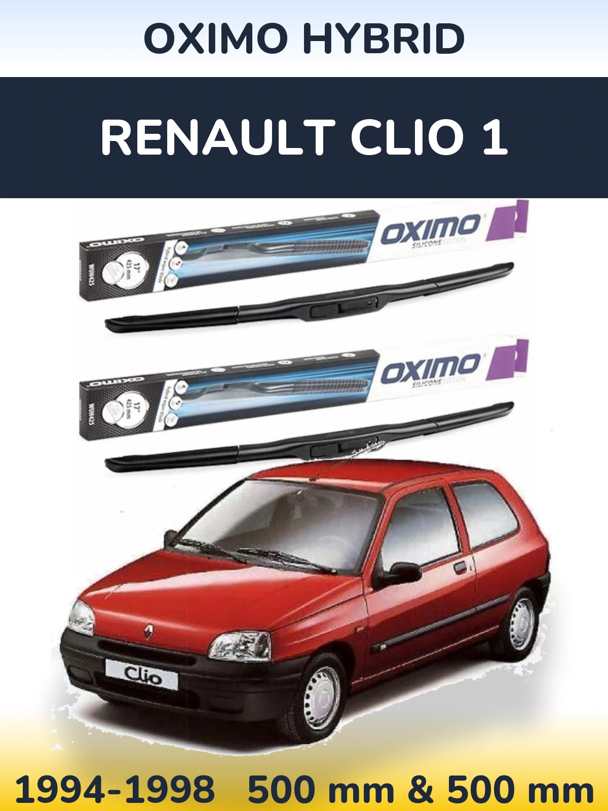Ștergătoare Oximo Hybrid pentru Renault Clio 1