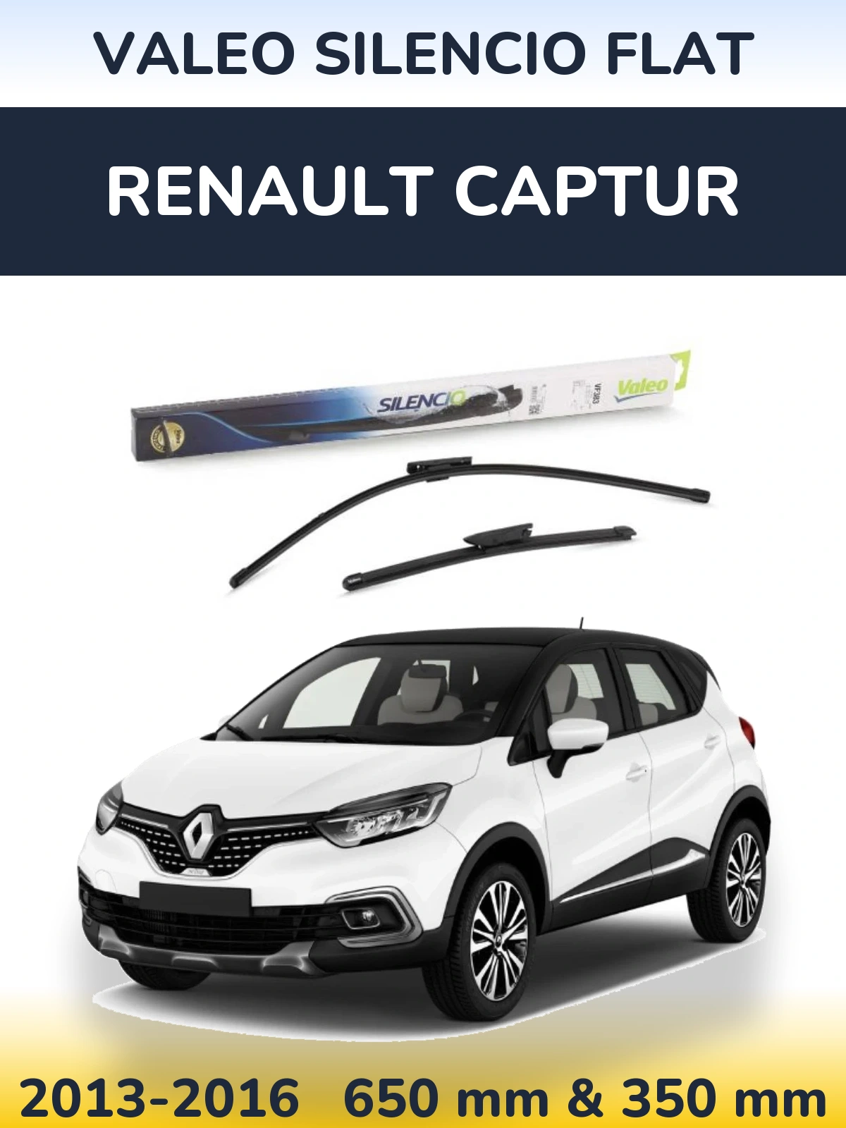 Ștergătoare Valeo Silencio Flat pentru Renault Captur