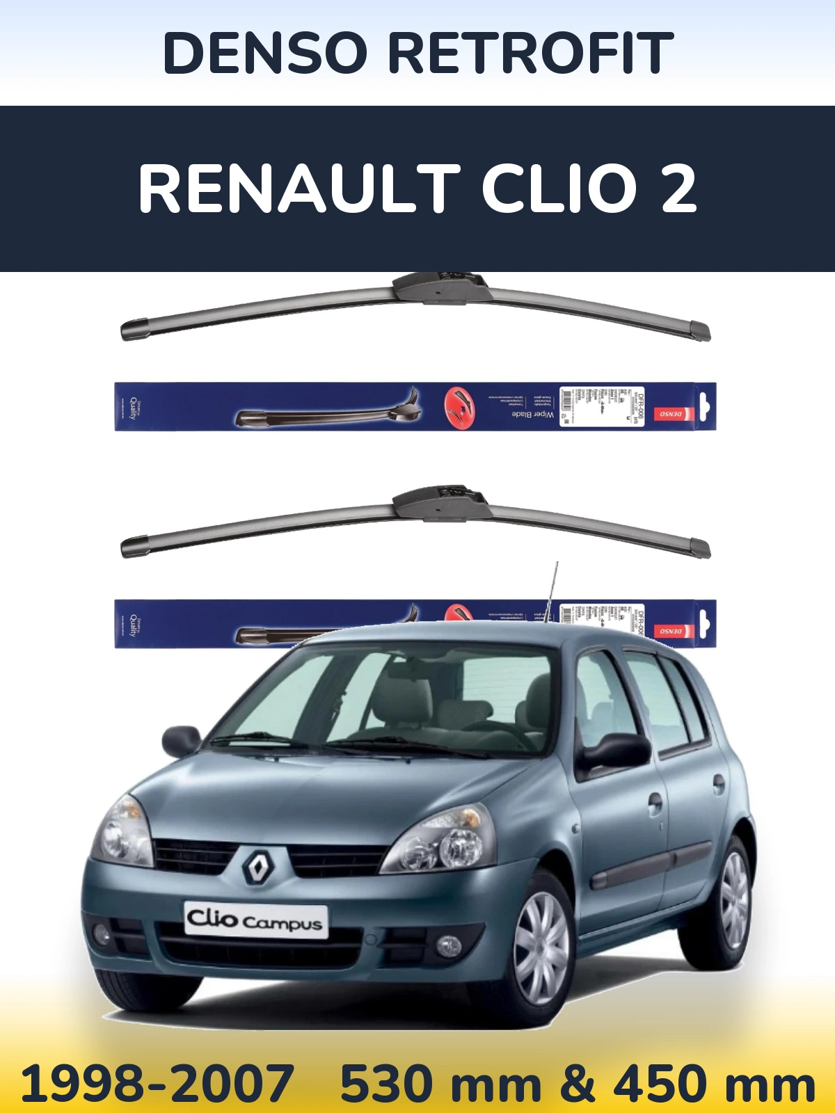 Ștergătoare Denso Retrofit pentru Renault Clio 2