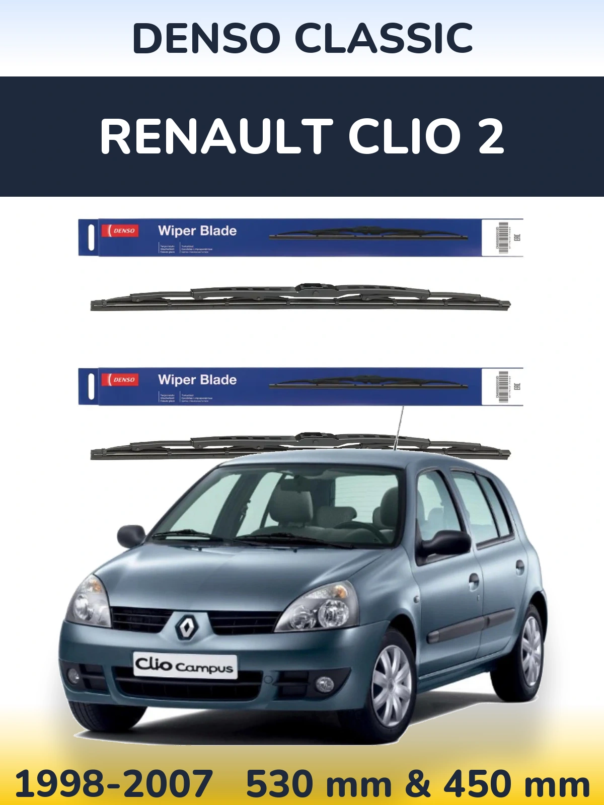 Ștergătoare Denso Classic pentru Renault Clio 2