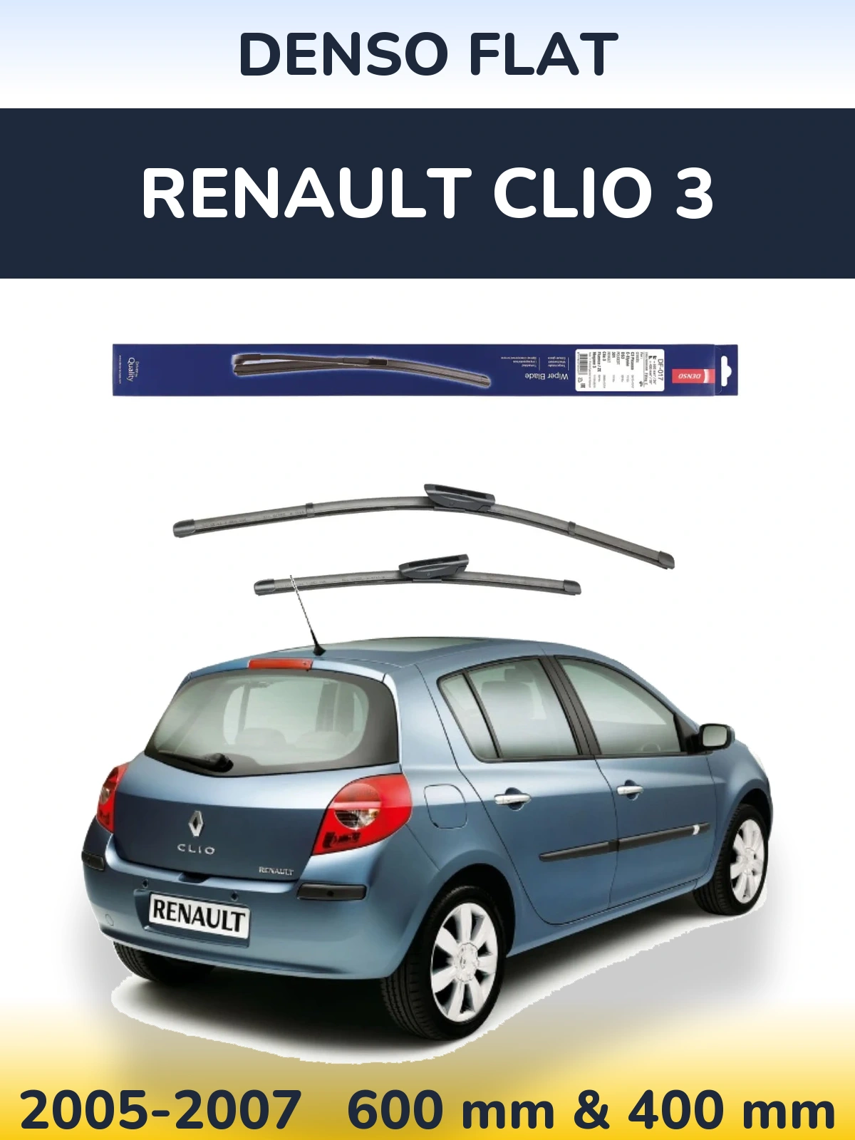 Ștergătoare Denso Flat pentru Renault Clio 3