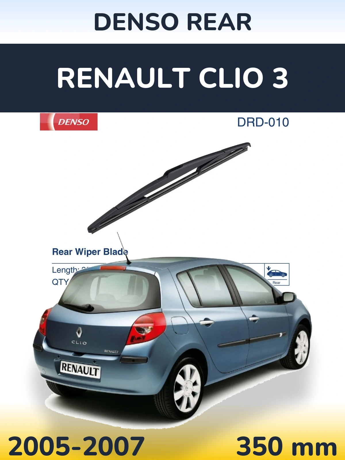 Ștergătoare Denso Rear pentru Renault Clio 3