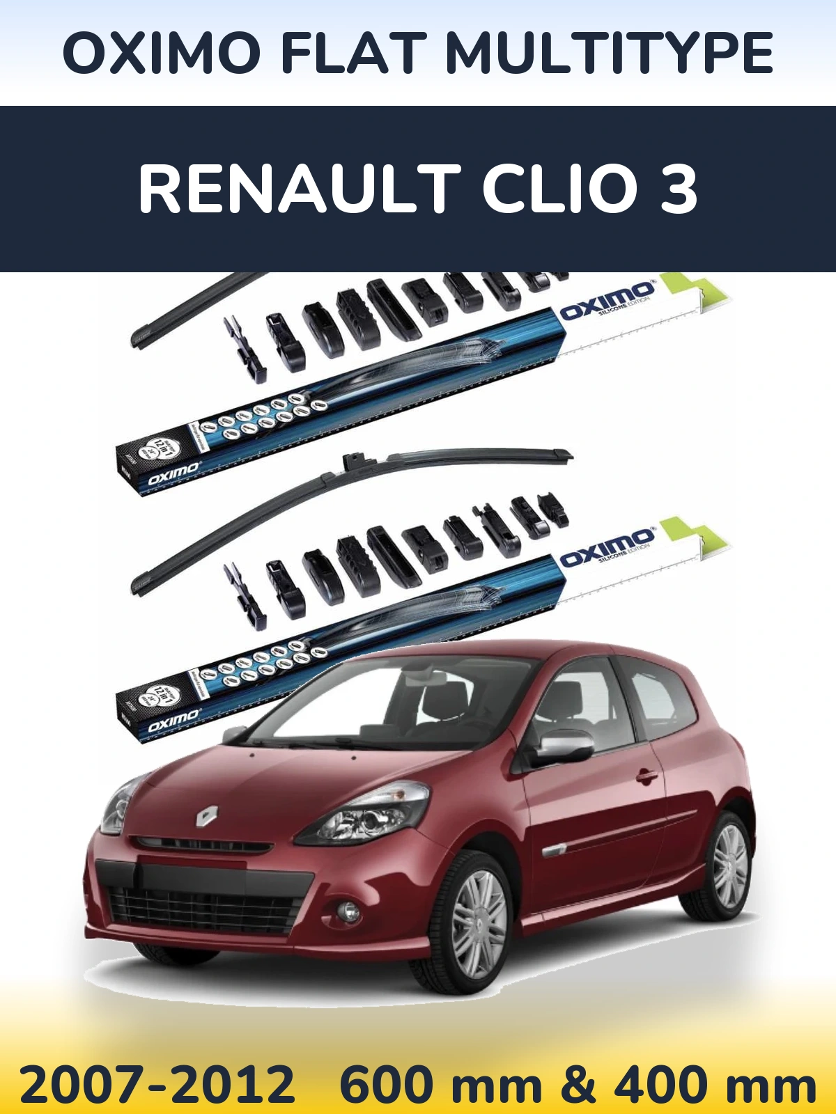 Ștergătoare Oximo Flat MultiTipe pentru Renault Clio 3