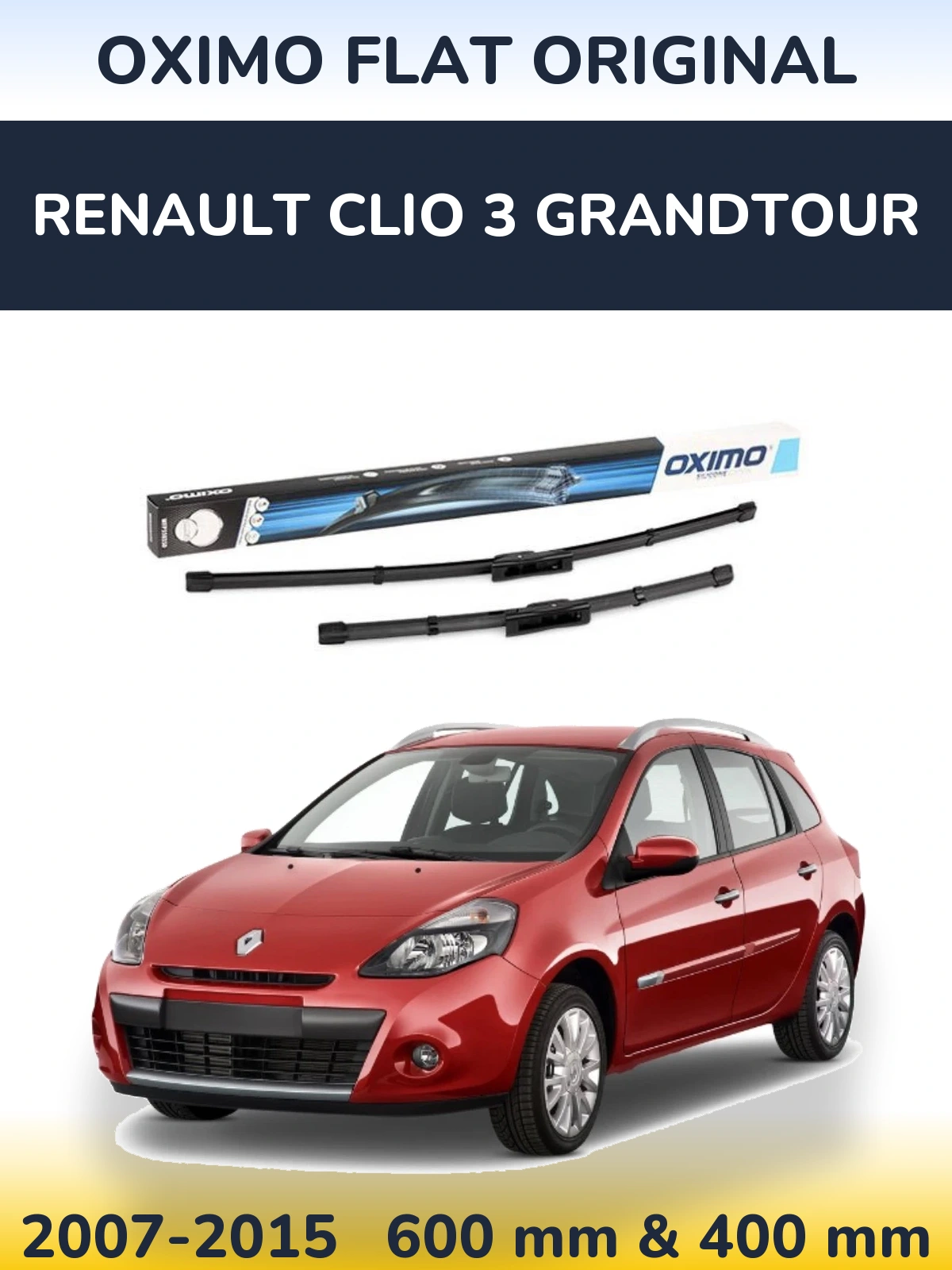 Ștergătoare Oximo Flat Original pentru Renault Clio 3 Grandtour
