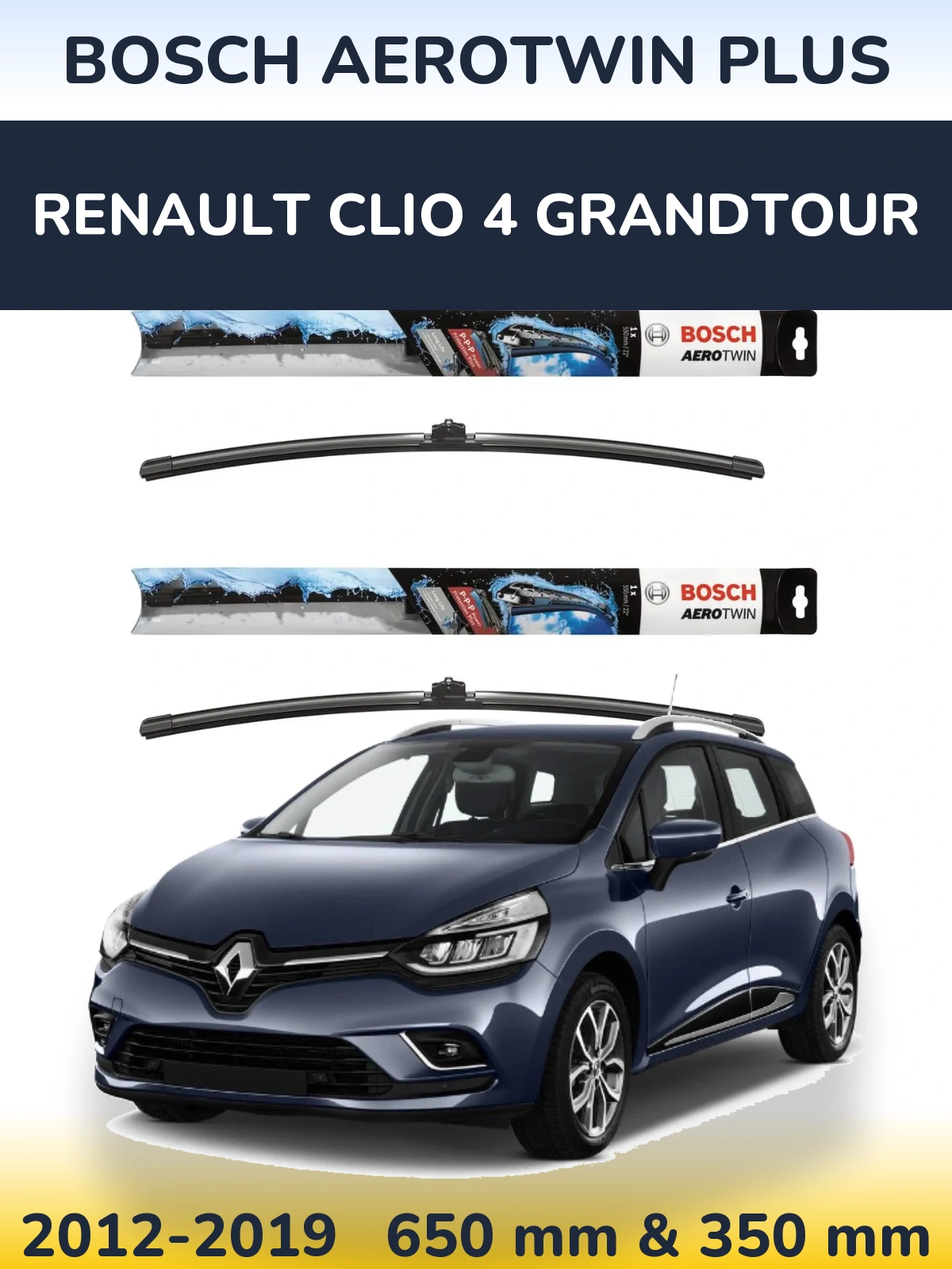 Ștergătoare BOSCH AeroTwin Plus pentru Renault Clio 4 Grandtour