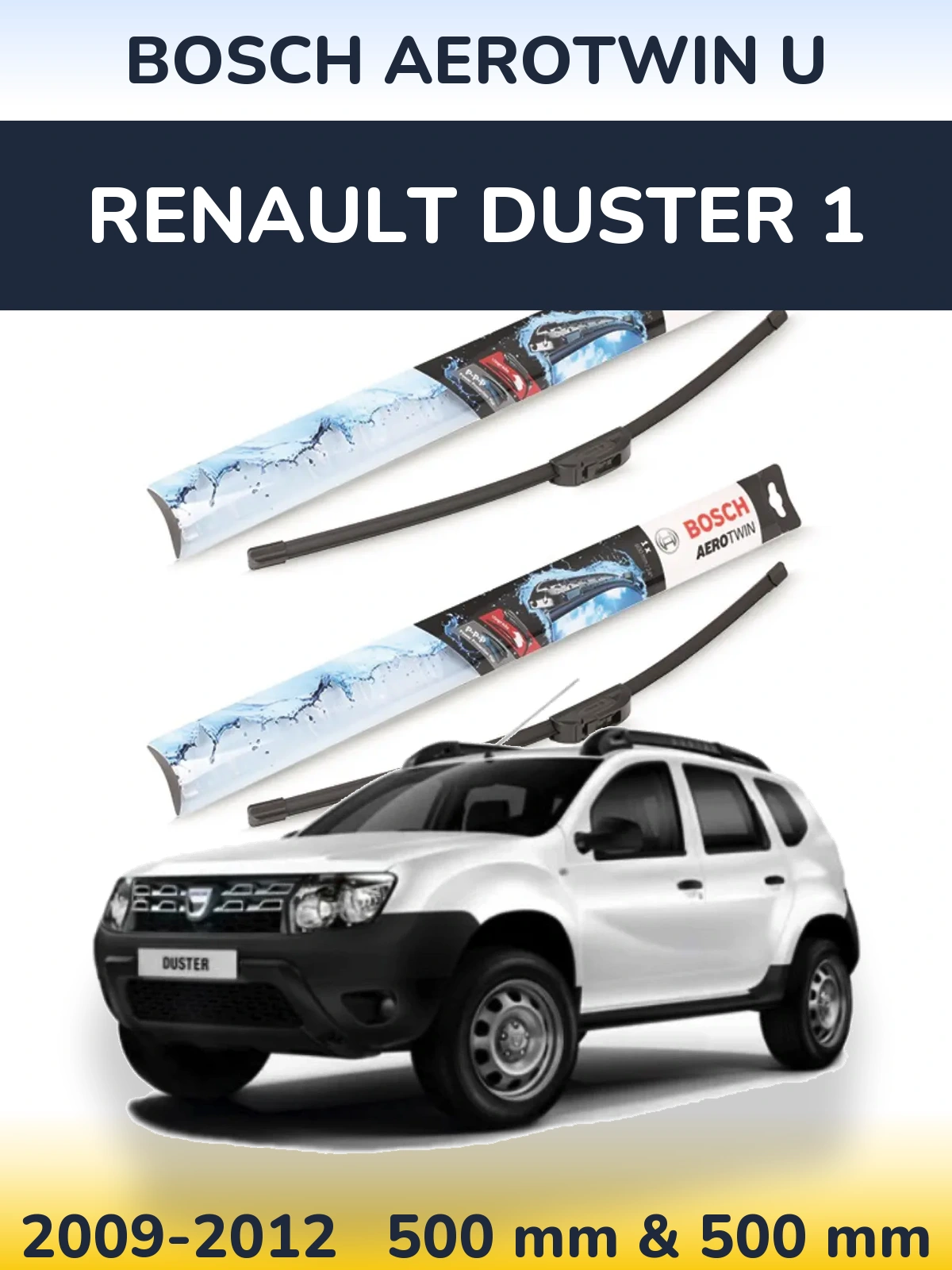 Ștergătoare BOSCH AeroTwin U pentru Renault Duster 1