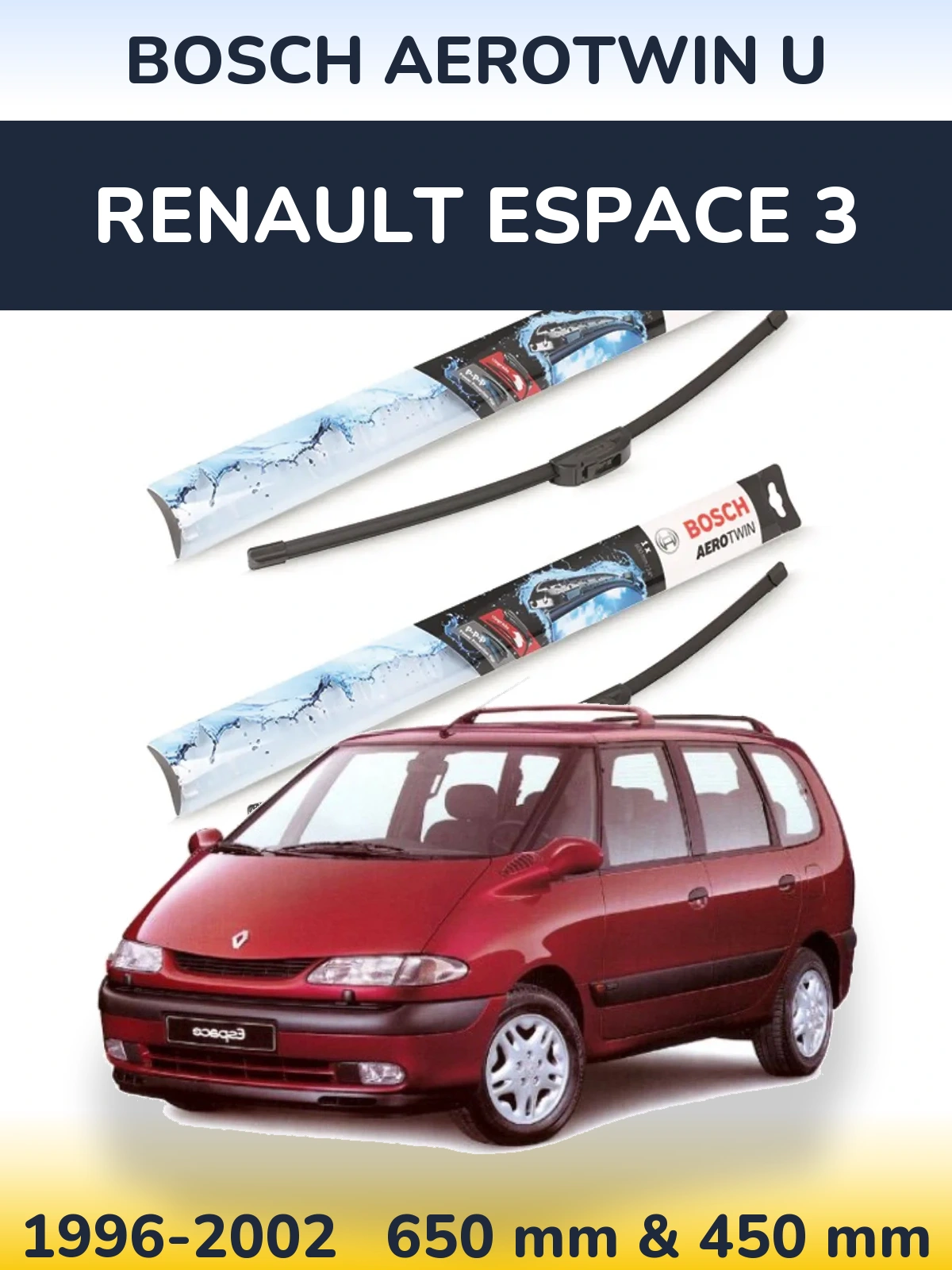Ștergătoare BOSCH AeroTwin U pentru Renault Espace 3