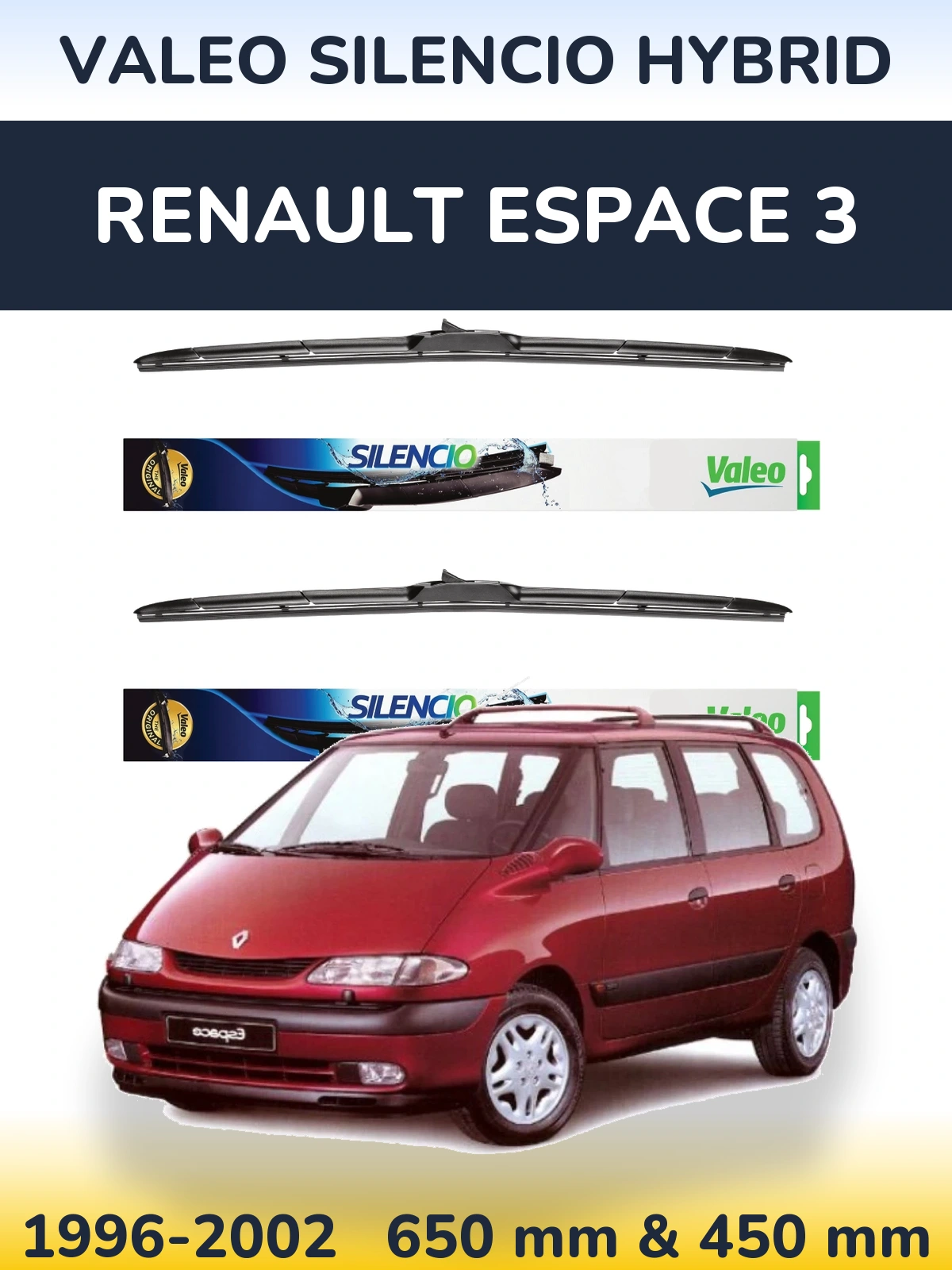 Ștergătoare Valeo Silencio Hybrid pentru Renault Espace 3