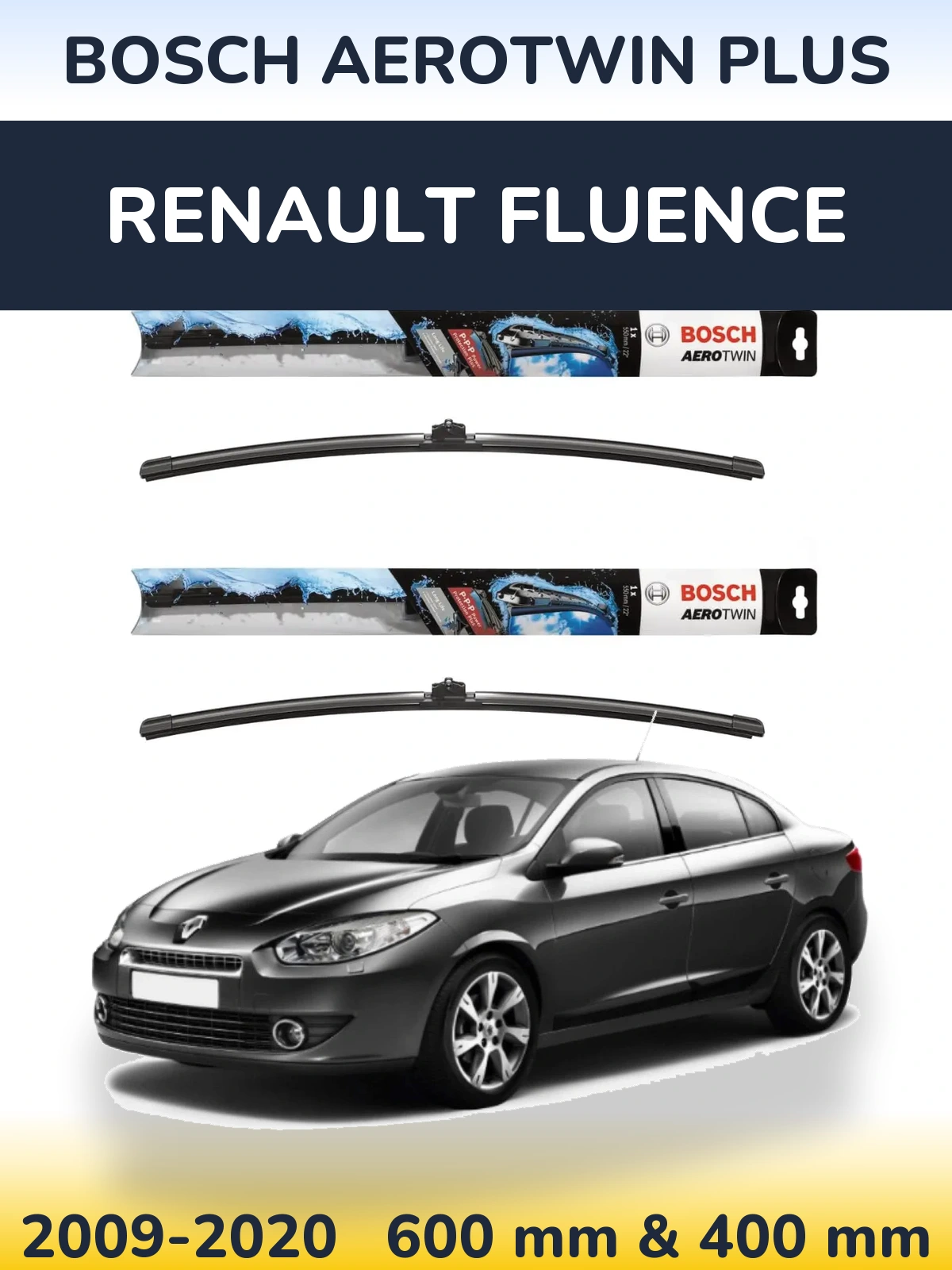 Ștergătoare BOSCH AeroTwin Plus pentru Renault Fluence