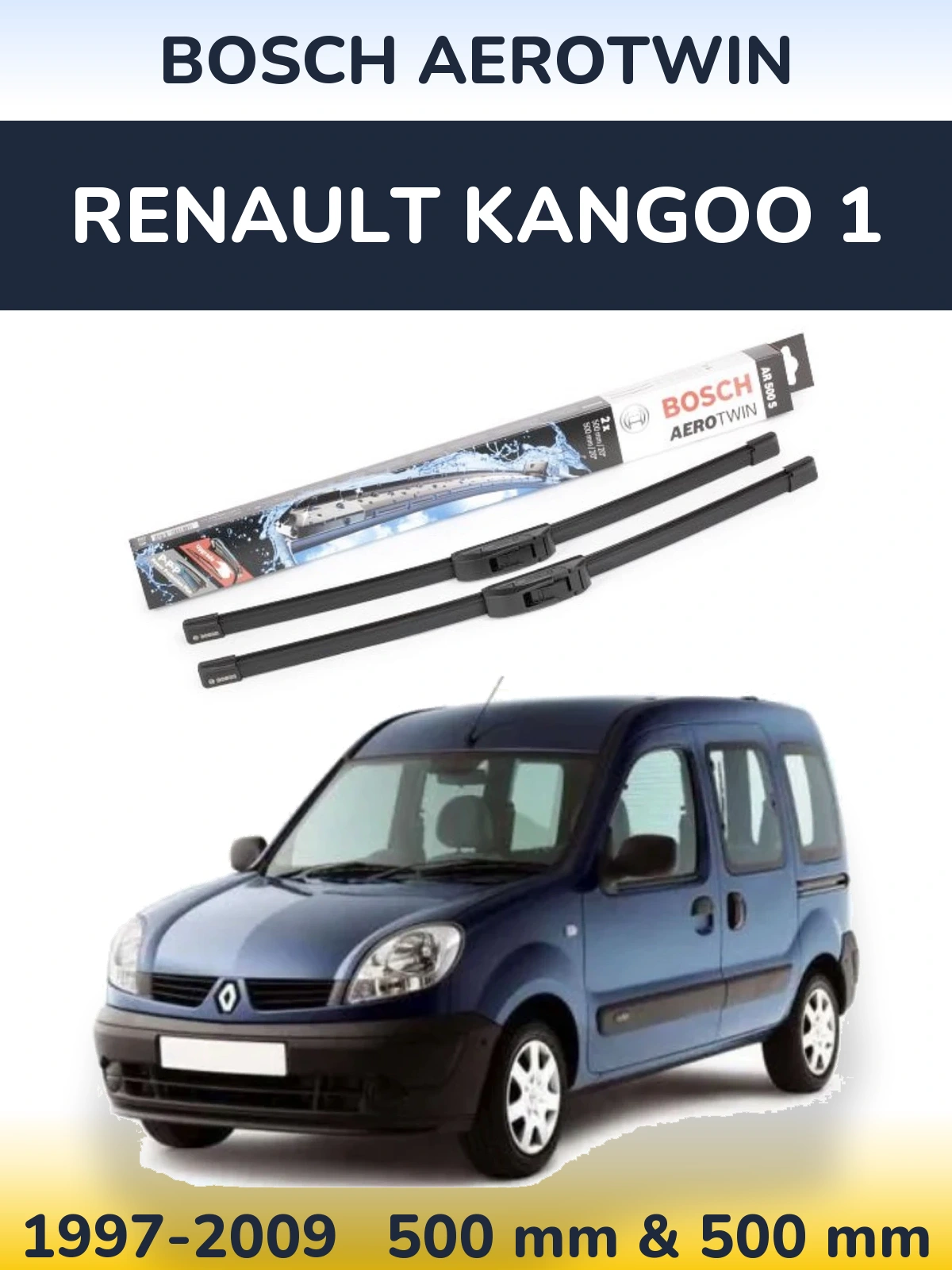 Ștergătoare BOSCH AeroTwin pentru Renault Kangoo 1