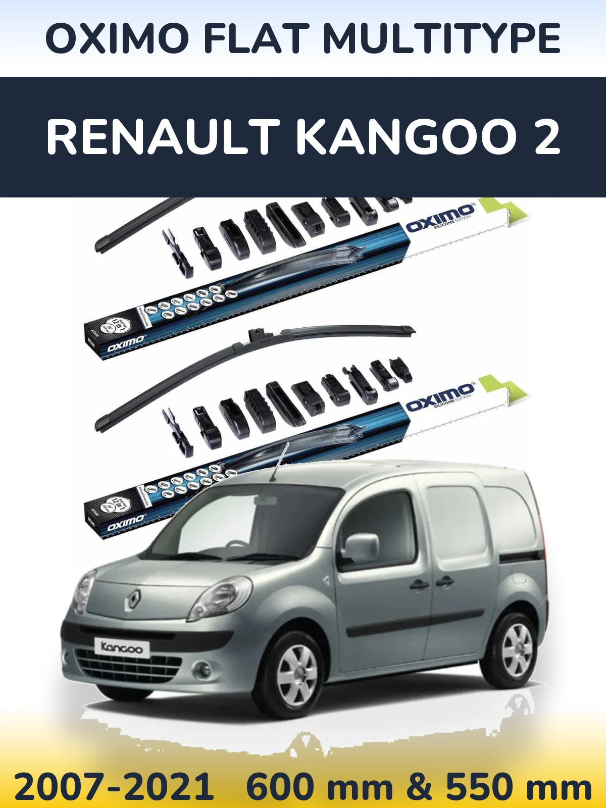 Ștergătoare Oximo Flat MultiTipe pentru Renault Kangoo 2