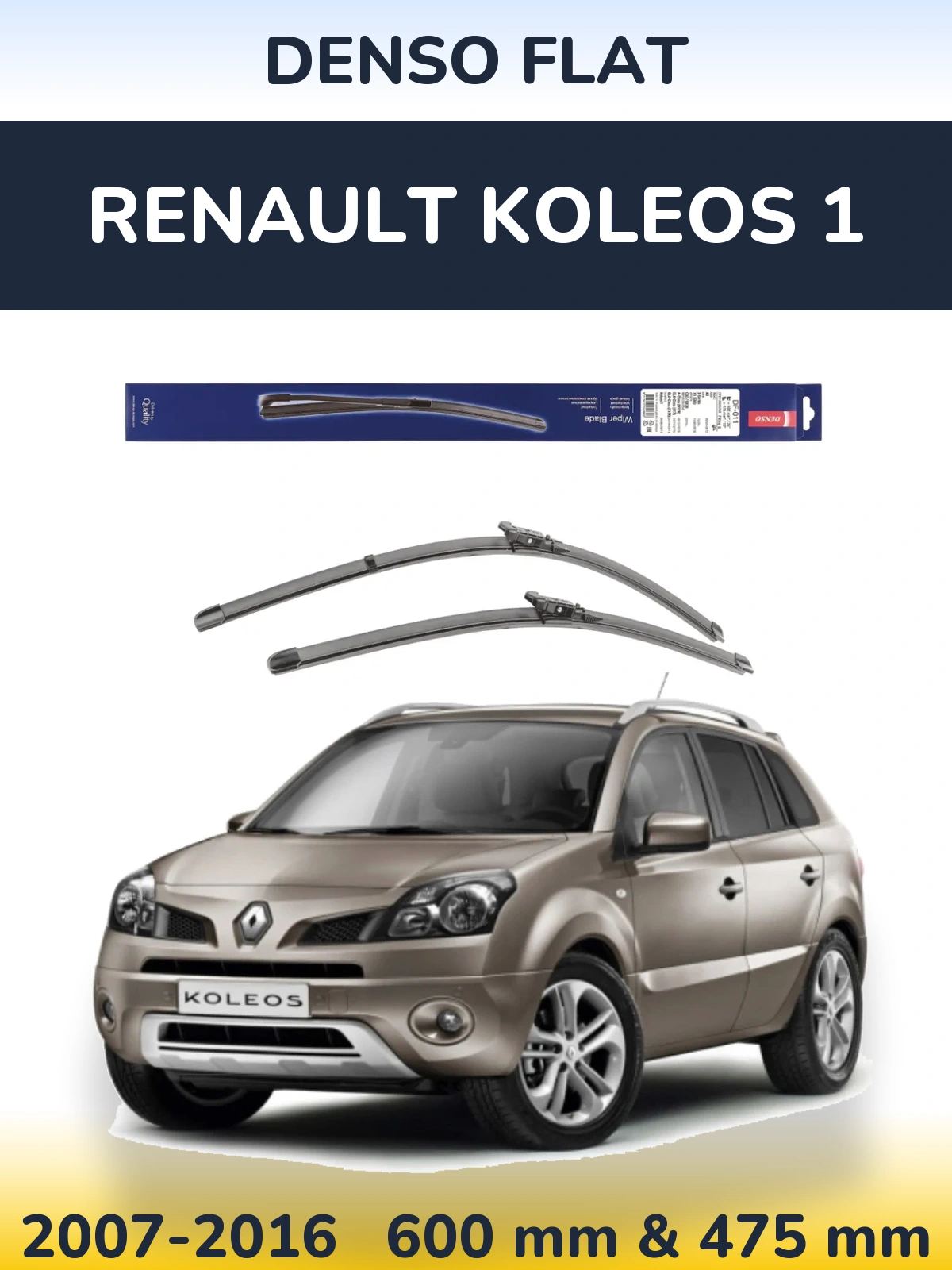 Ștergătoare Denso Flat pentru Renault Koleos 1