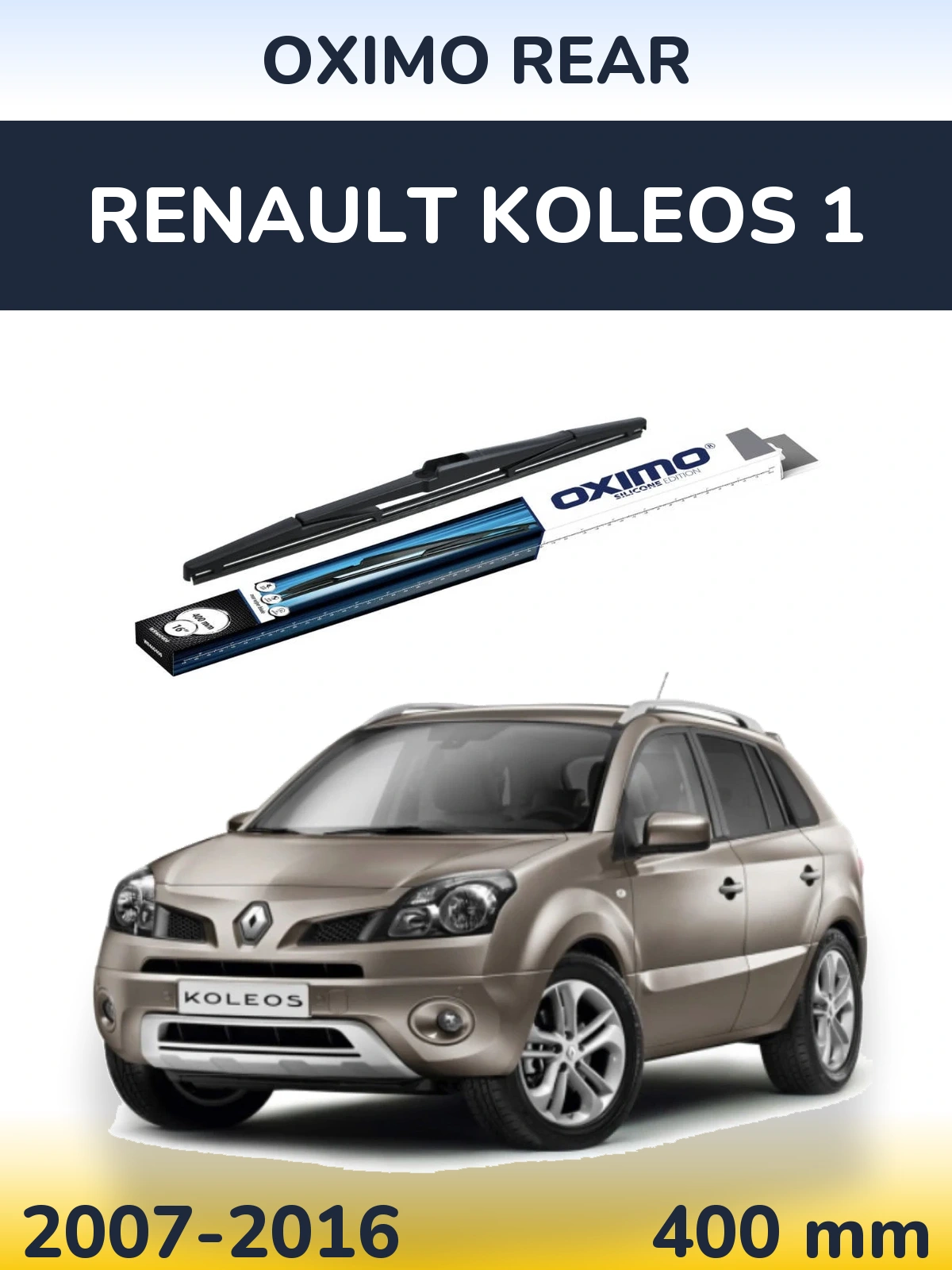 Rear wiper blade Oximo Rear 400 mm for Renault Koleos 1 2007-2016