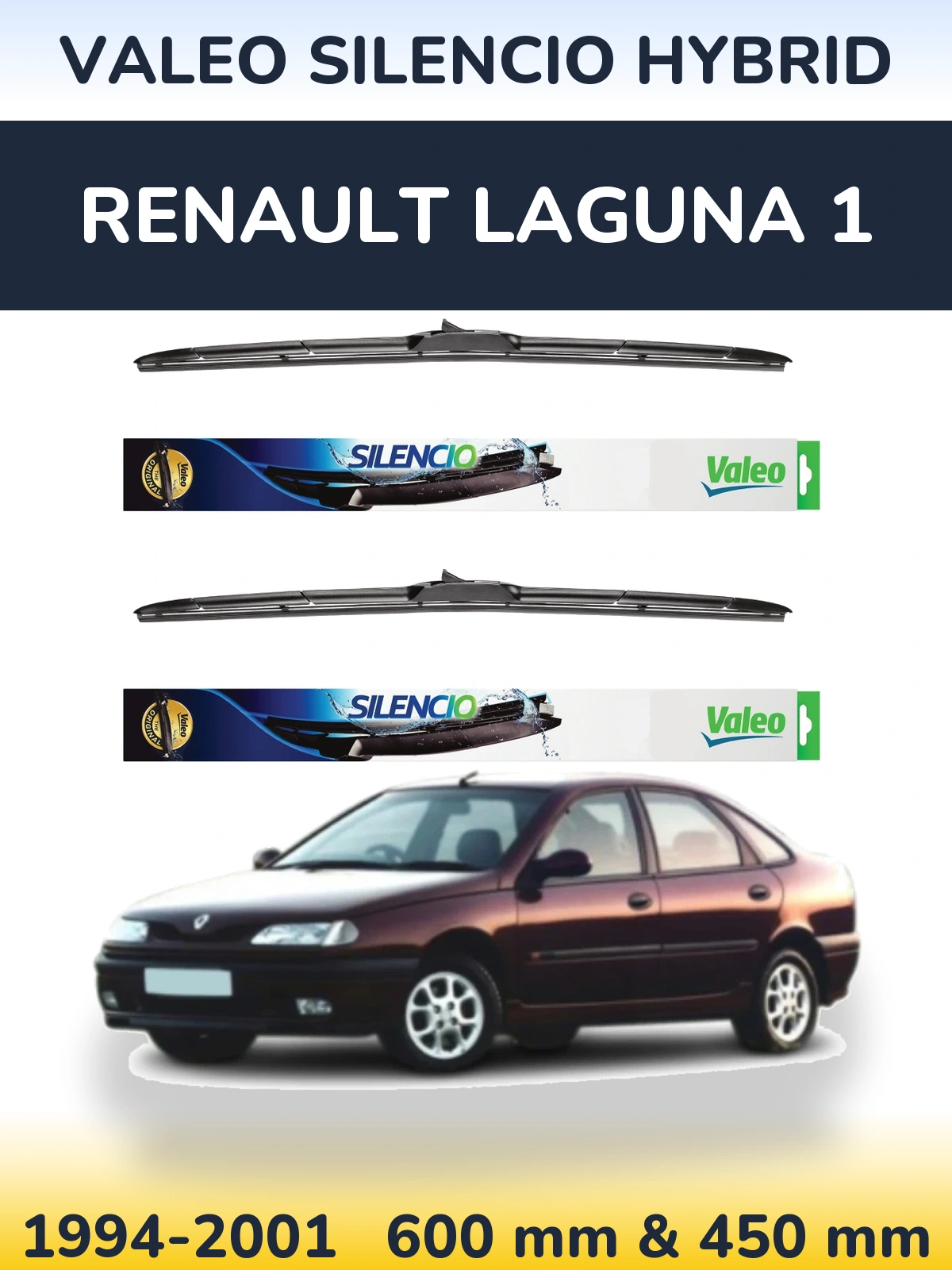 Ștergătoare Valeo Silencio Hybrid pentru Renault Laguna 1