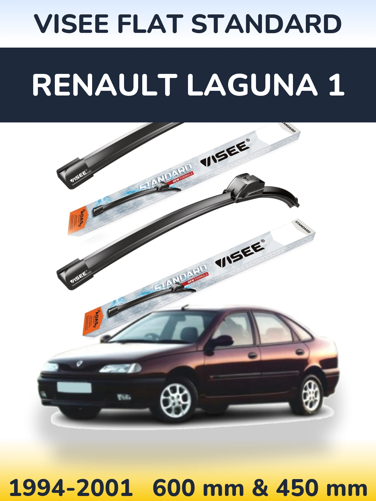 Ștergătoare VISEE FLAT STANDARD pentru Renault Laguna 1
