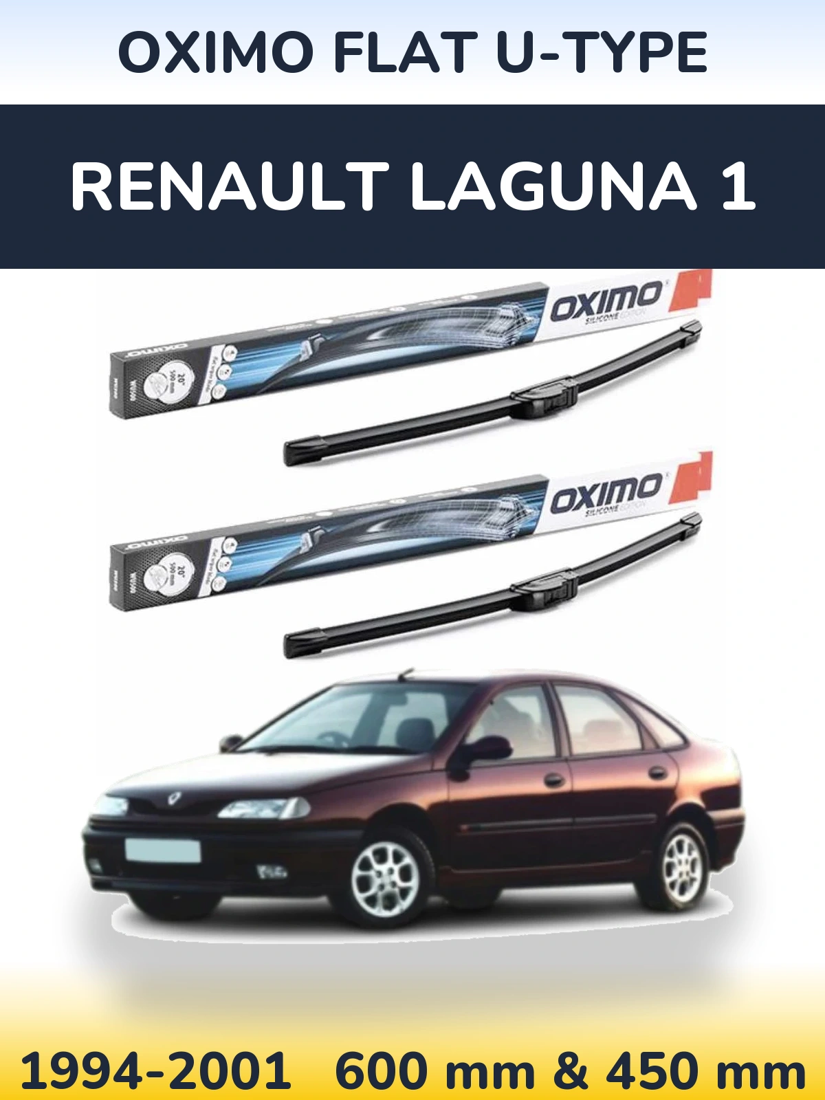 Ștergătoare Oximo Flat U-type pentru Renault Laguna 1