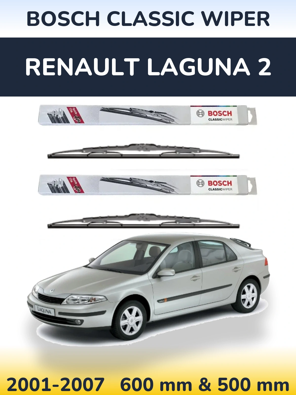 Ștergătoare BOSCH Classic Wiper pentru Renault Laguna 2