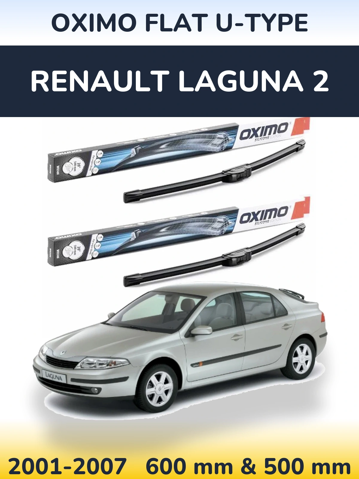 Ștergătoare Oximo Flat U-type pentru Renault Laguna 2