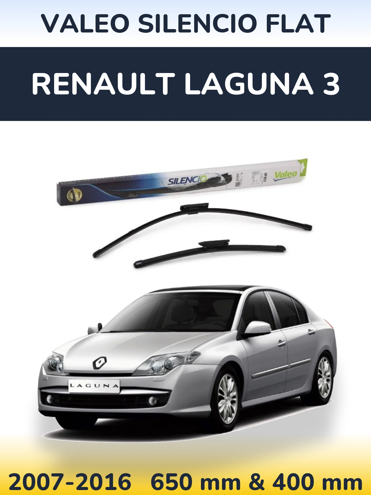 Ștergătoare Valeo Silencio Flat pentru Renault Laguna 3