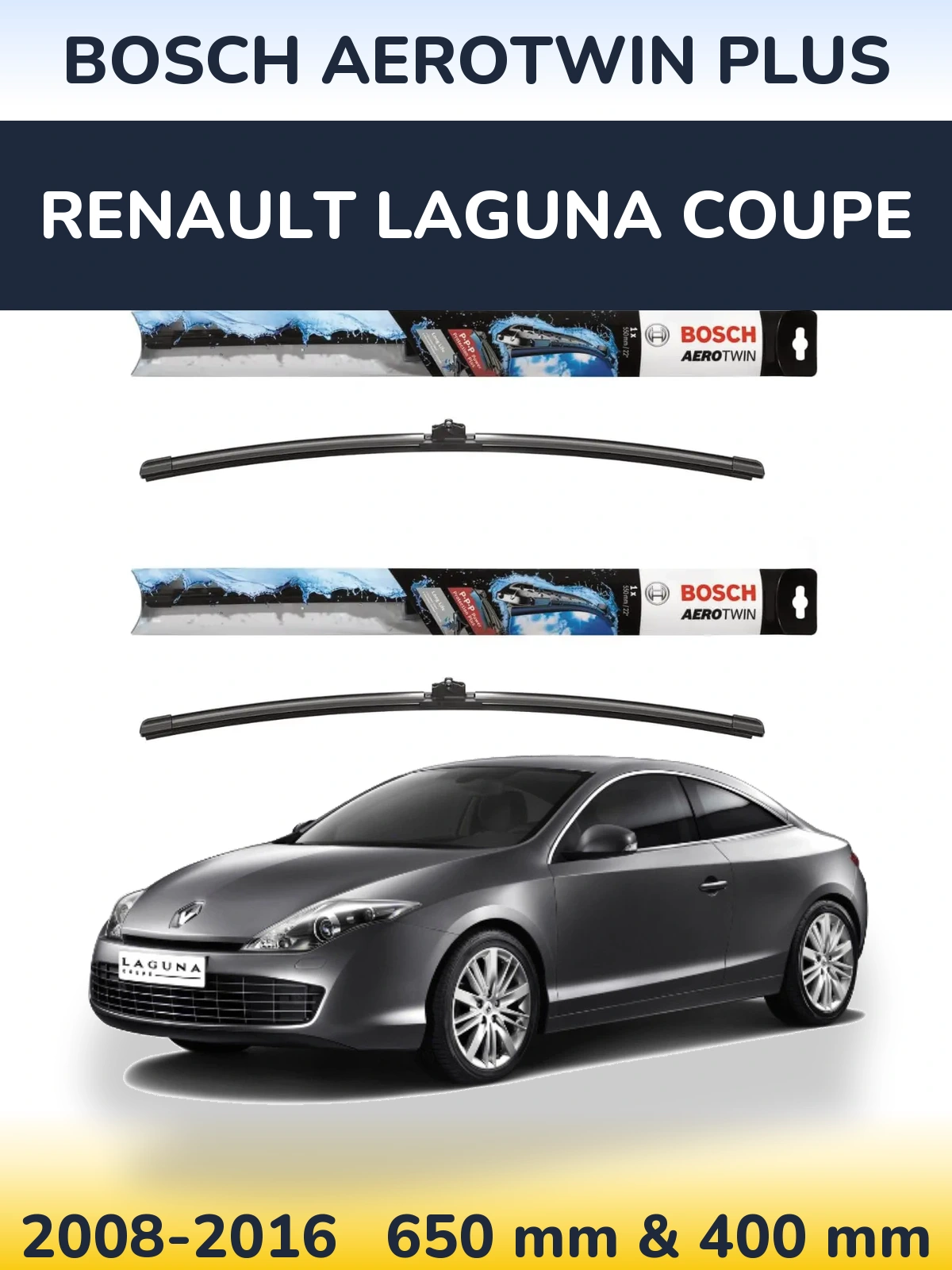Ștergătoare BOSCH AeroTwin Plus pentru Renault Laguna Coupe