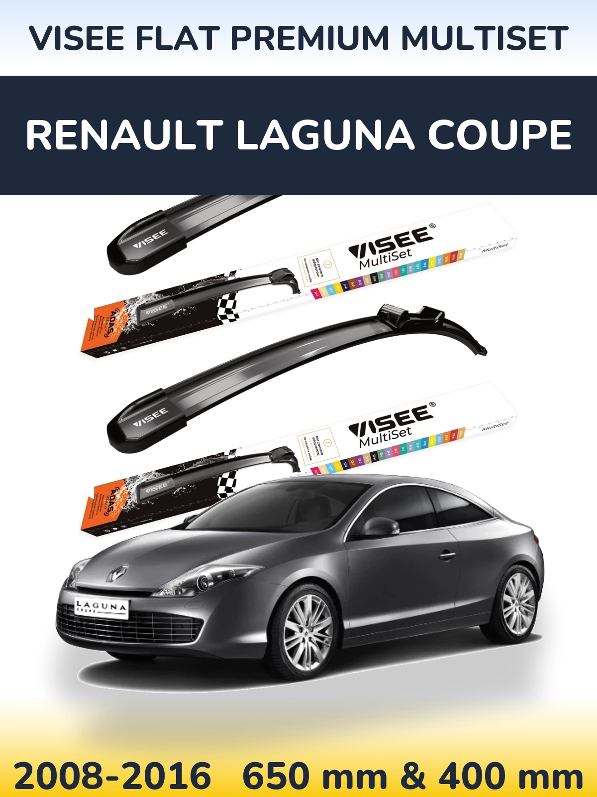 Ștergătoare VISEE FLAT PREMIUM MultiSet pentru Renault Laguna Coupe