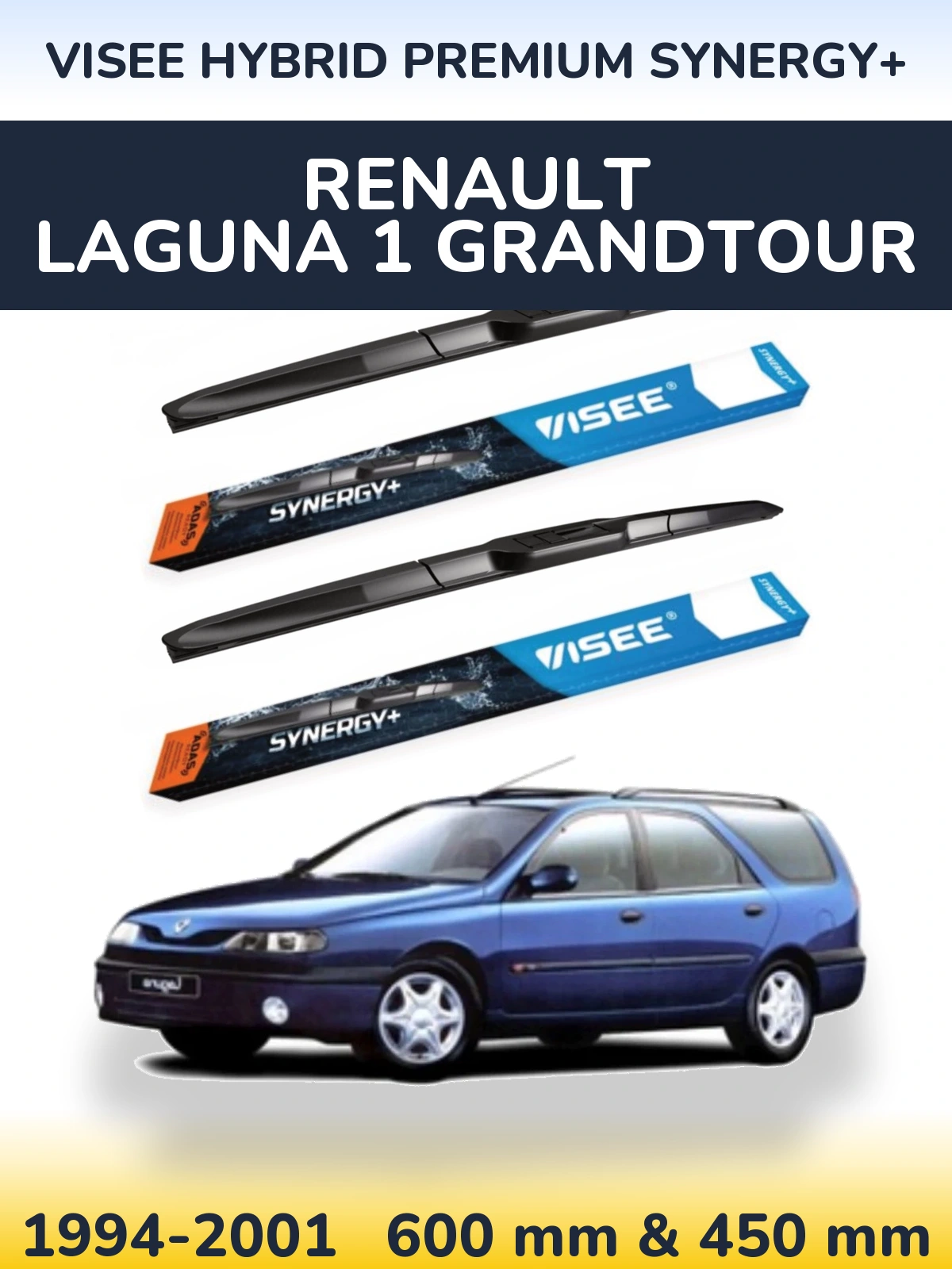 Ștergătoare VISEE HYBRID PREMIUM SYNERGY+ pentru Renault Laguna 1 Grandtour