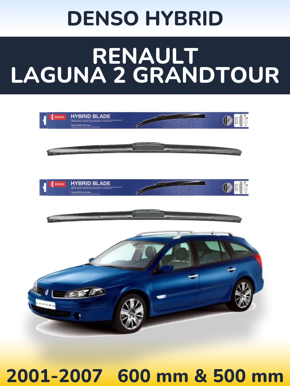 Ștergătoare Denso Hybrid pentru Renault Laguna 2 Grandtour