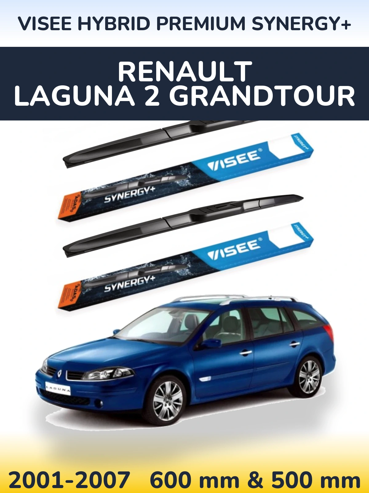 Ștergătoare VISEE HYBRID PREMIUM SYNERGY+ pentru Renault Laguna 2 Grandtour