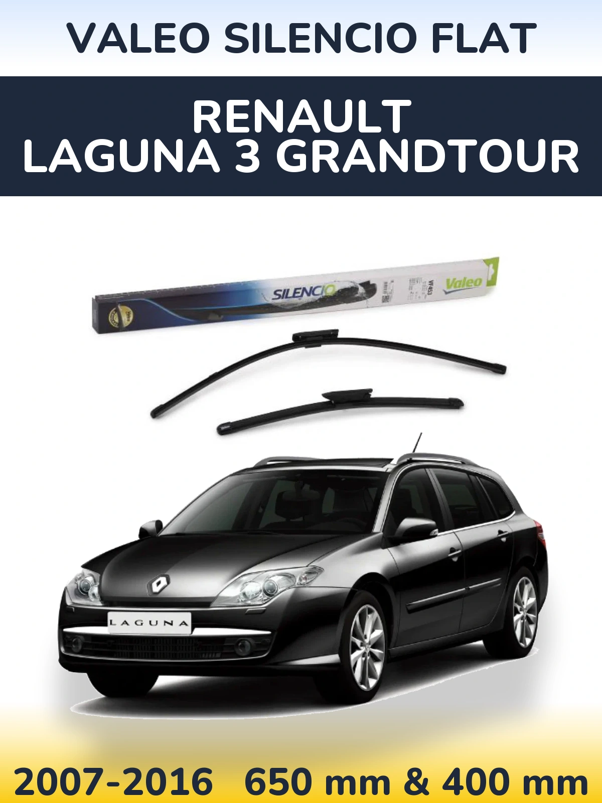 Ștergătoare Valeo Silencio Flat pentru Renault Laguna 3 Grandtour