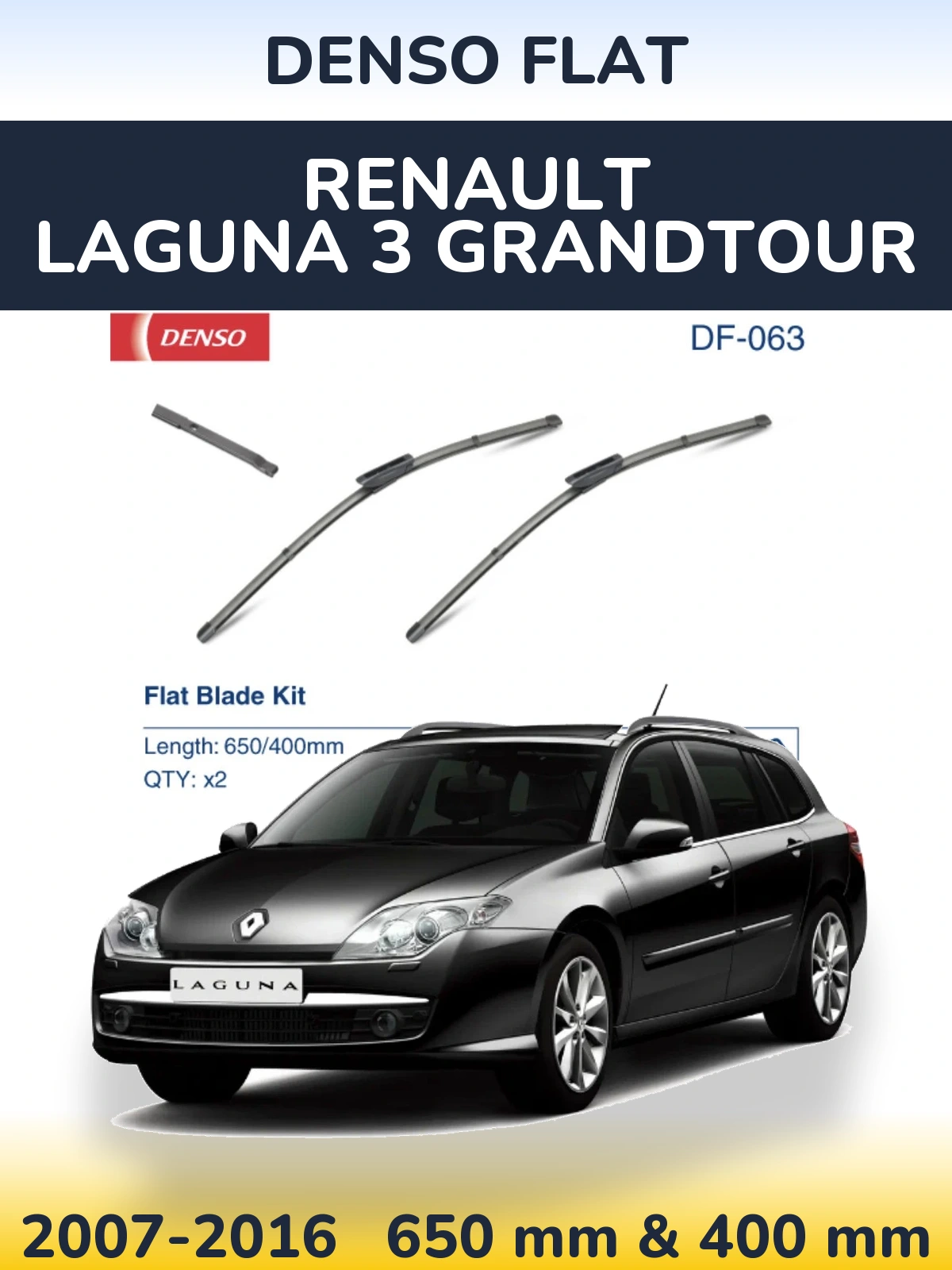 Ștergătoare Denso Flat pentru Renault Laguna 3 Grandtour