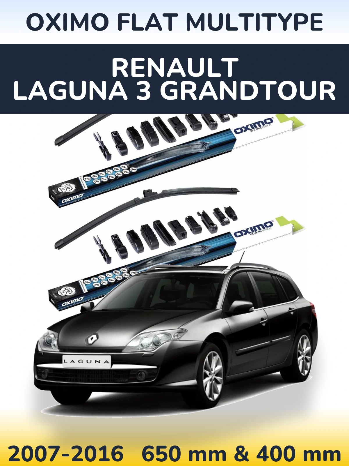 Ștergătoare Oximo Flat MultiTipe pentru Renault Laguna 3 Grandtour
