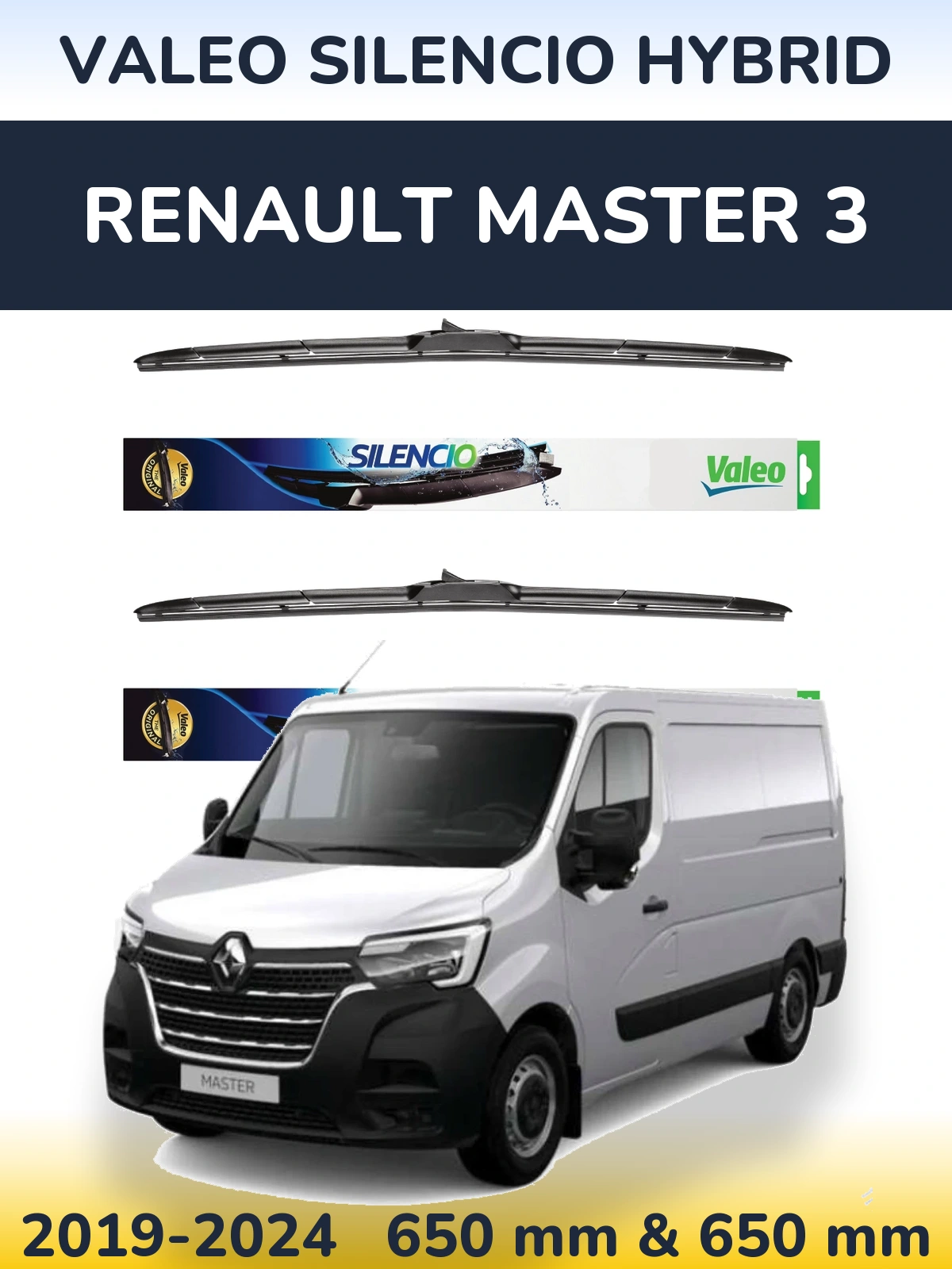 Ștergătoare Valeo Silencio Hybrid pentru Renault Master 3