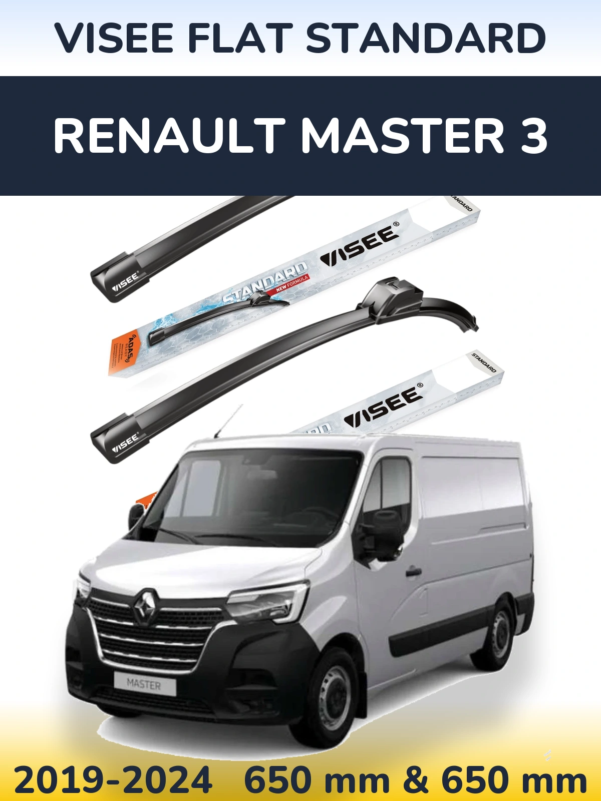 Ștergătoare VISEE FLAT STANDARD pentru Renault Master 3