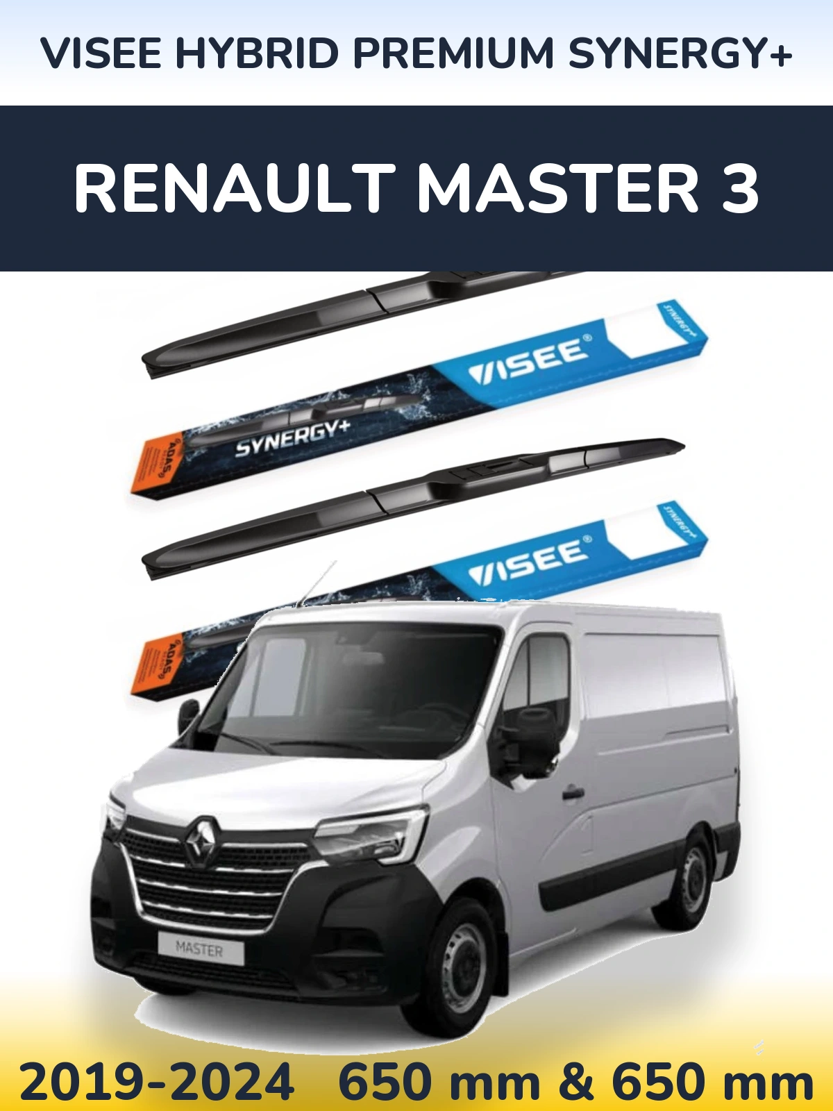 Ștergătoare VISEE HYBRID PREMIUM SYNERGY+ pentru Renault Master 3
