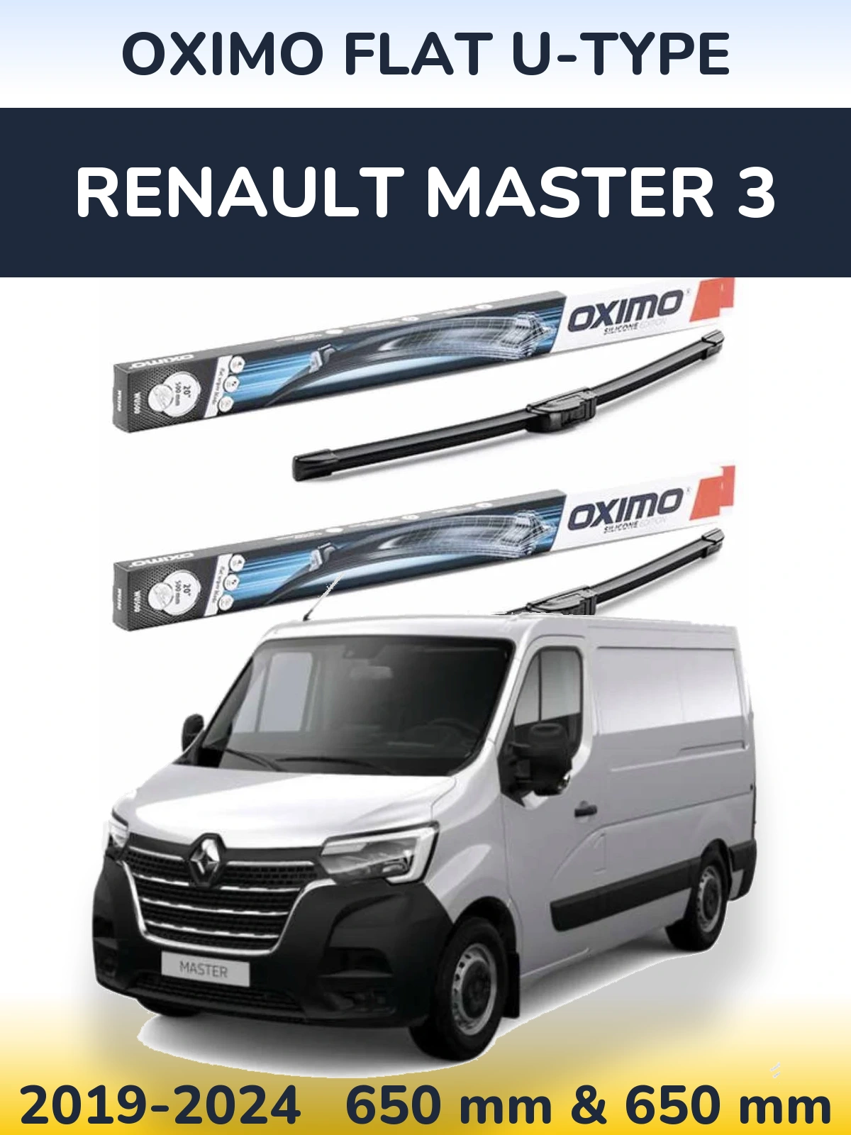 Ștergătoare Oximo Flat U-type pentru Renault Master 3