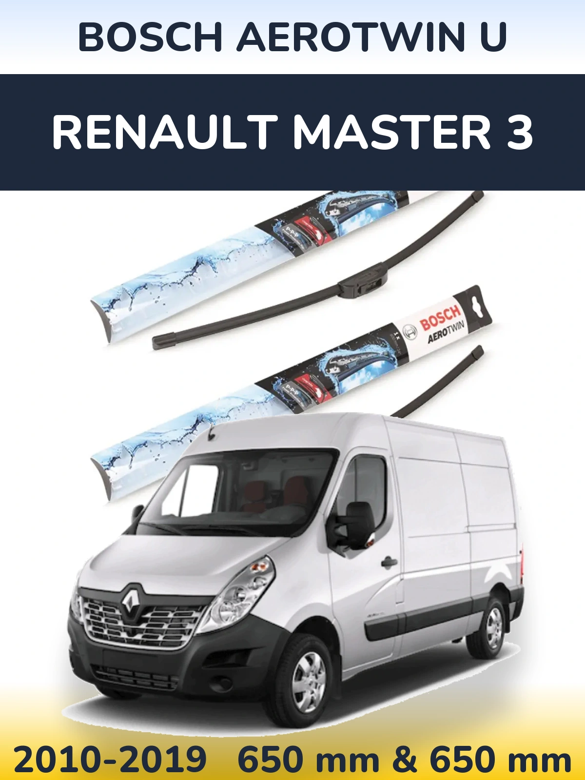 Ștergătoare BOSCH AeroTwin U pentru Renault Master 3