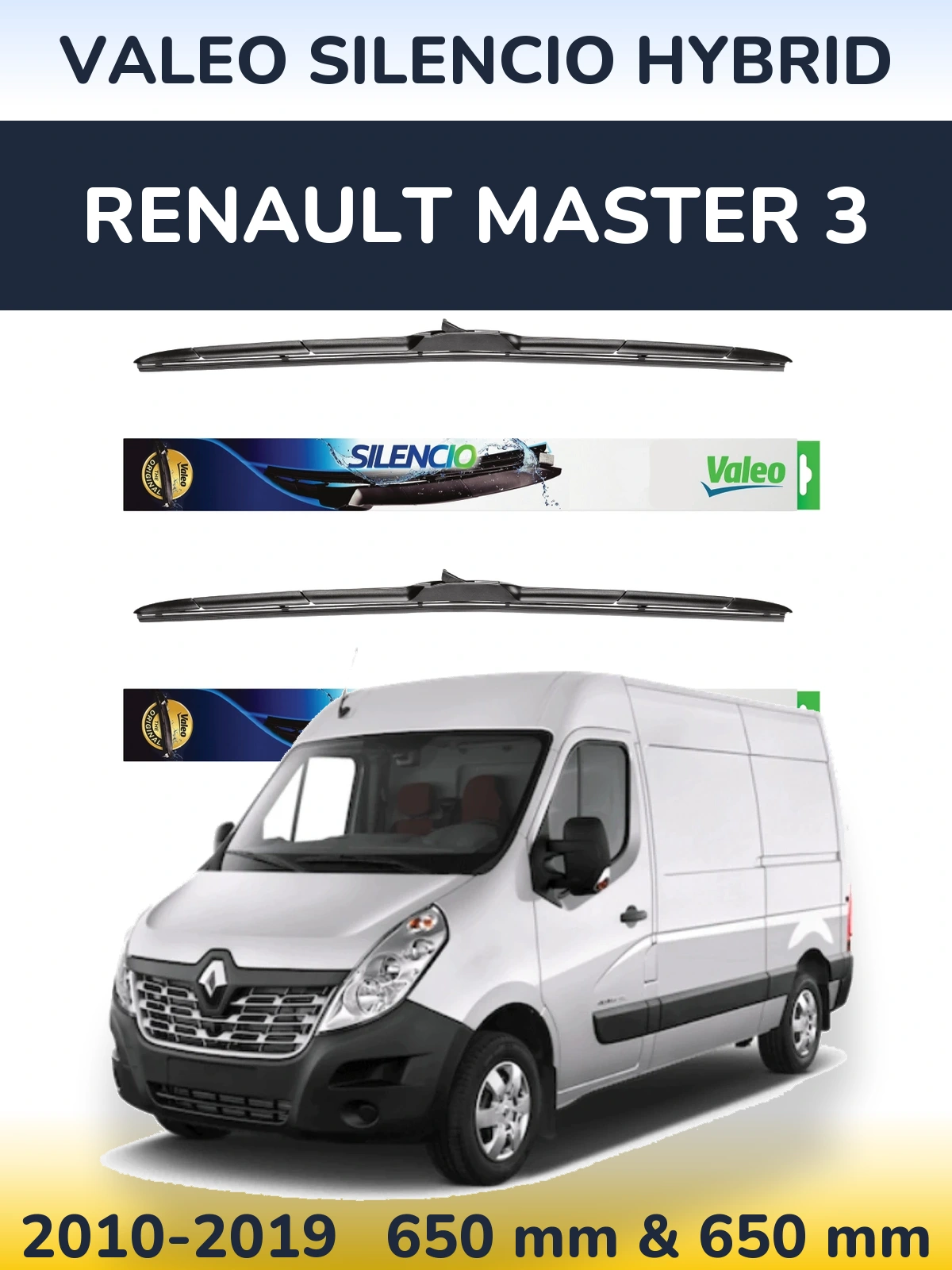 Ștergătoare Valeo Silencio Hybrid pentru Renault Master 3