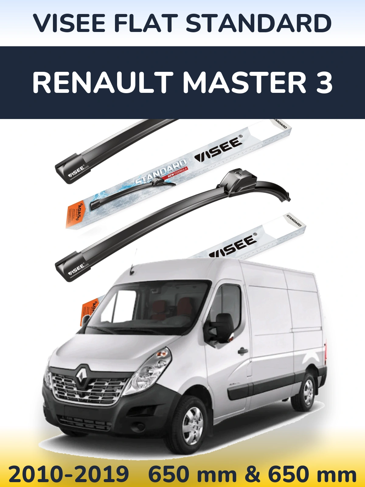 Ștergătoare VISEE FLAT STANDARD pentru Renault Master 3