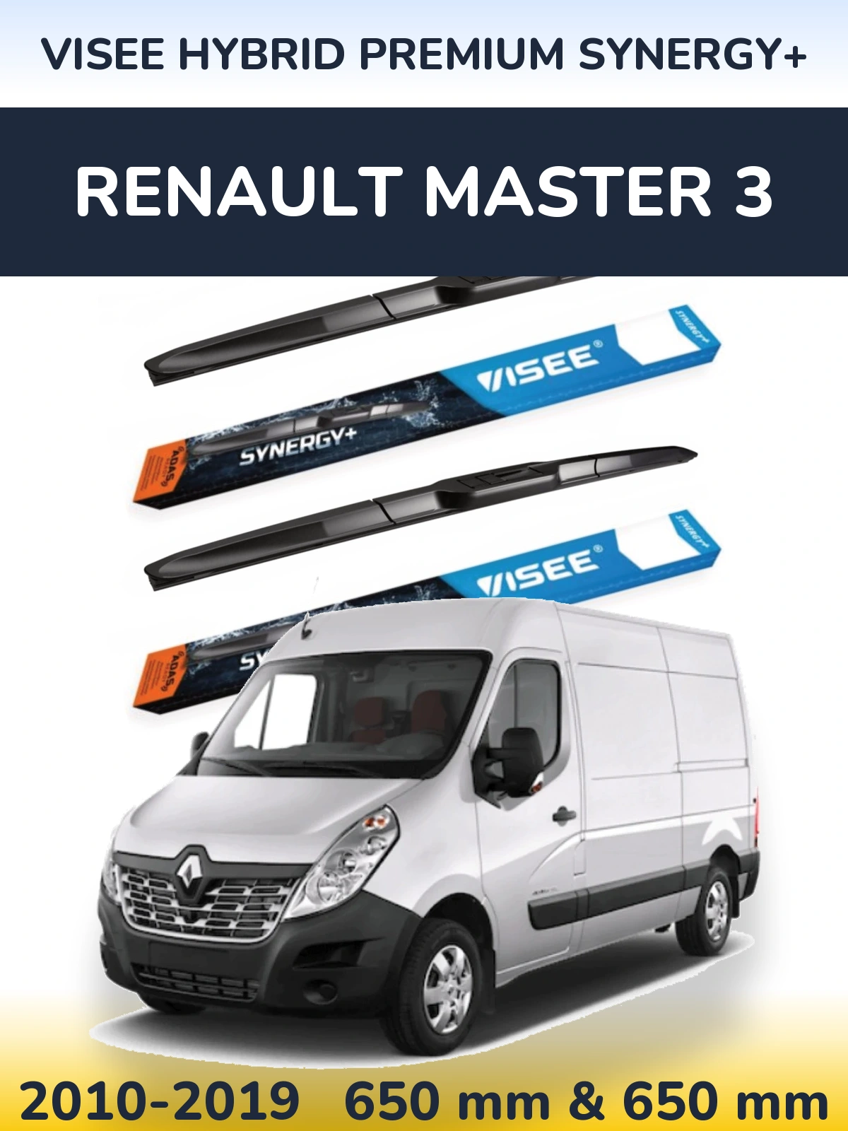 Ștergătoare VISEE HYBRID PREMIUM SYNERGY+ pentru Renault Master 3
