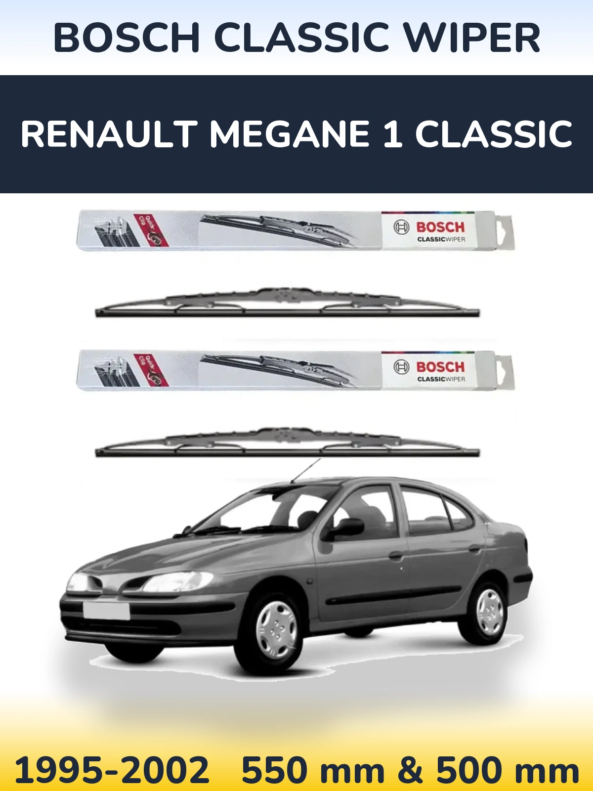 Ștergătoare BOSCH Classic Wiper pentru Renault Megane 1 Classic